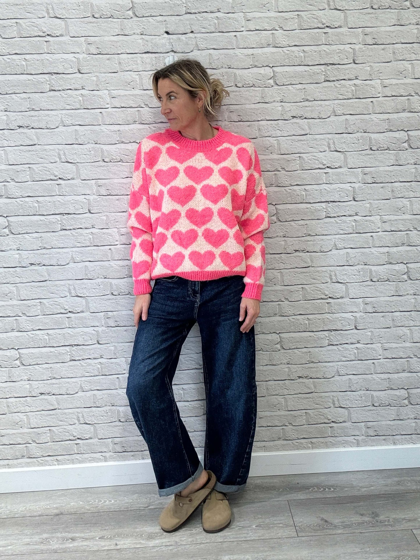 Heart Jumper | Neon Pink