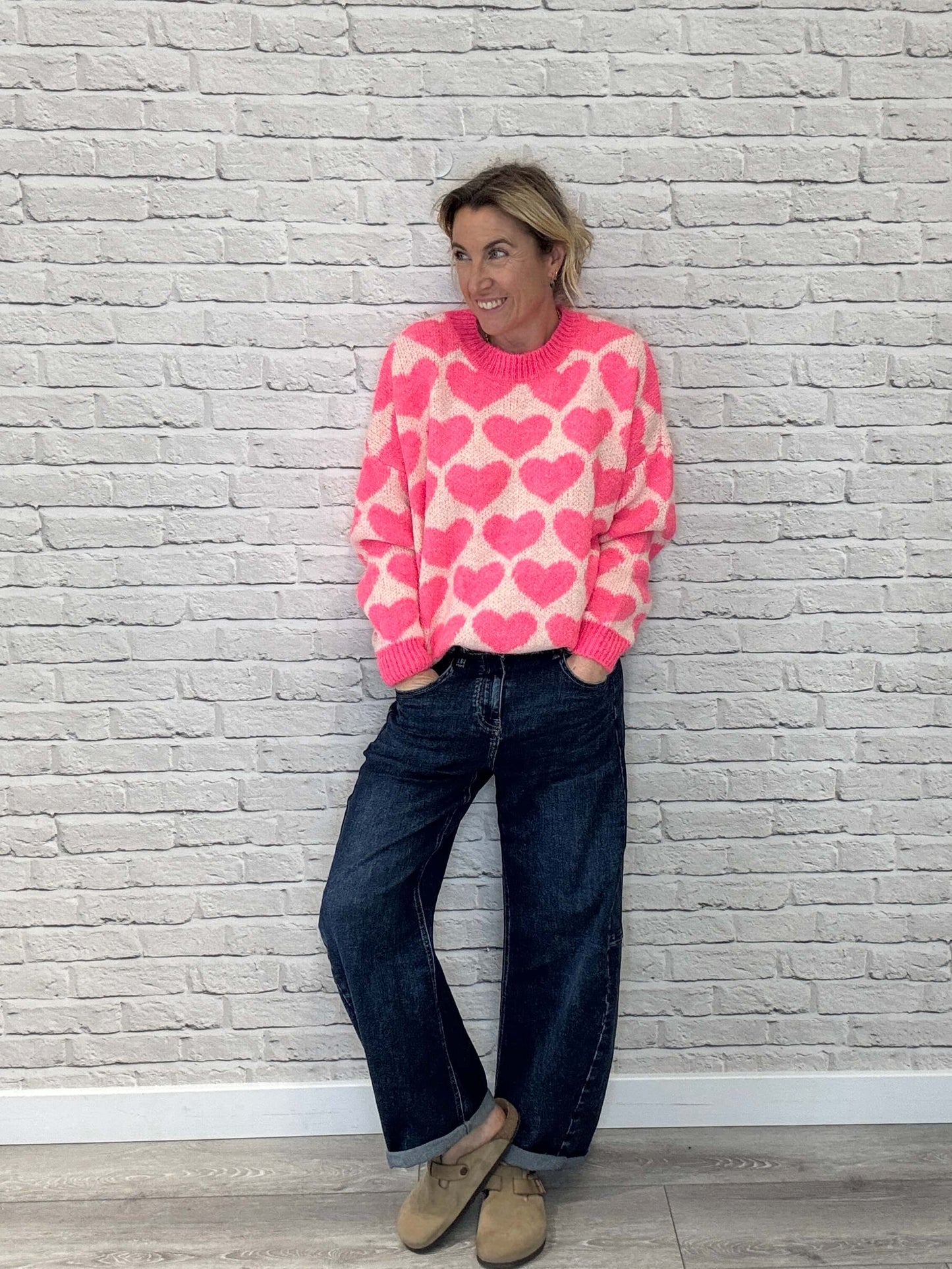 Heart Jumper | Neon Pink