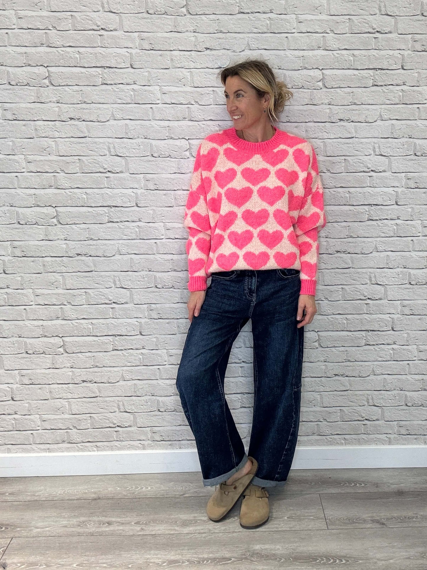 Heart Jumper | Neon Pink