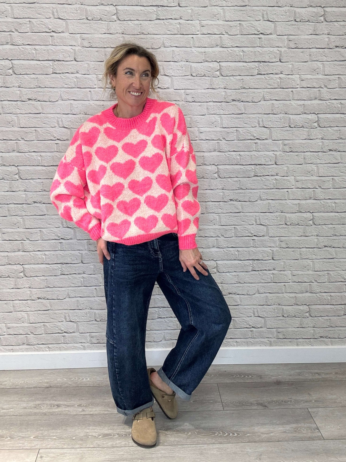 Heart Jumper | Neon Pink