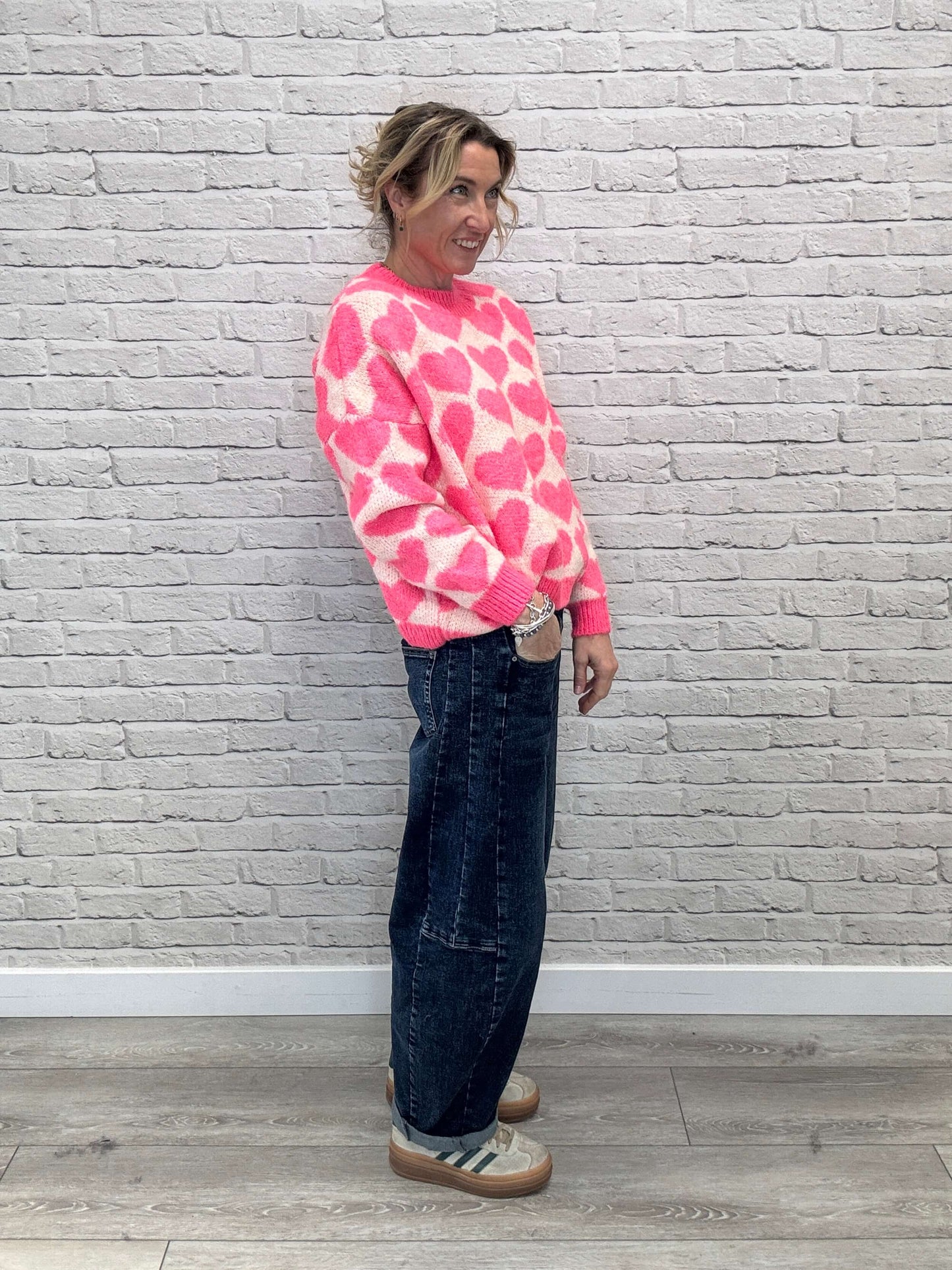 Heart Jumper | Neon Pink