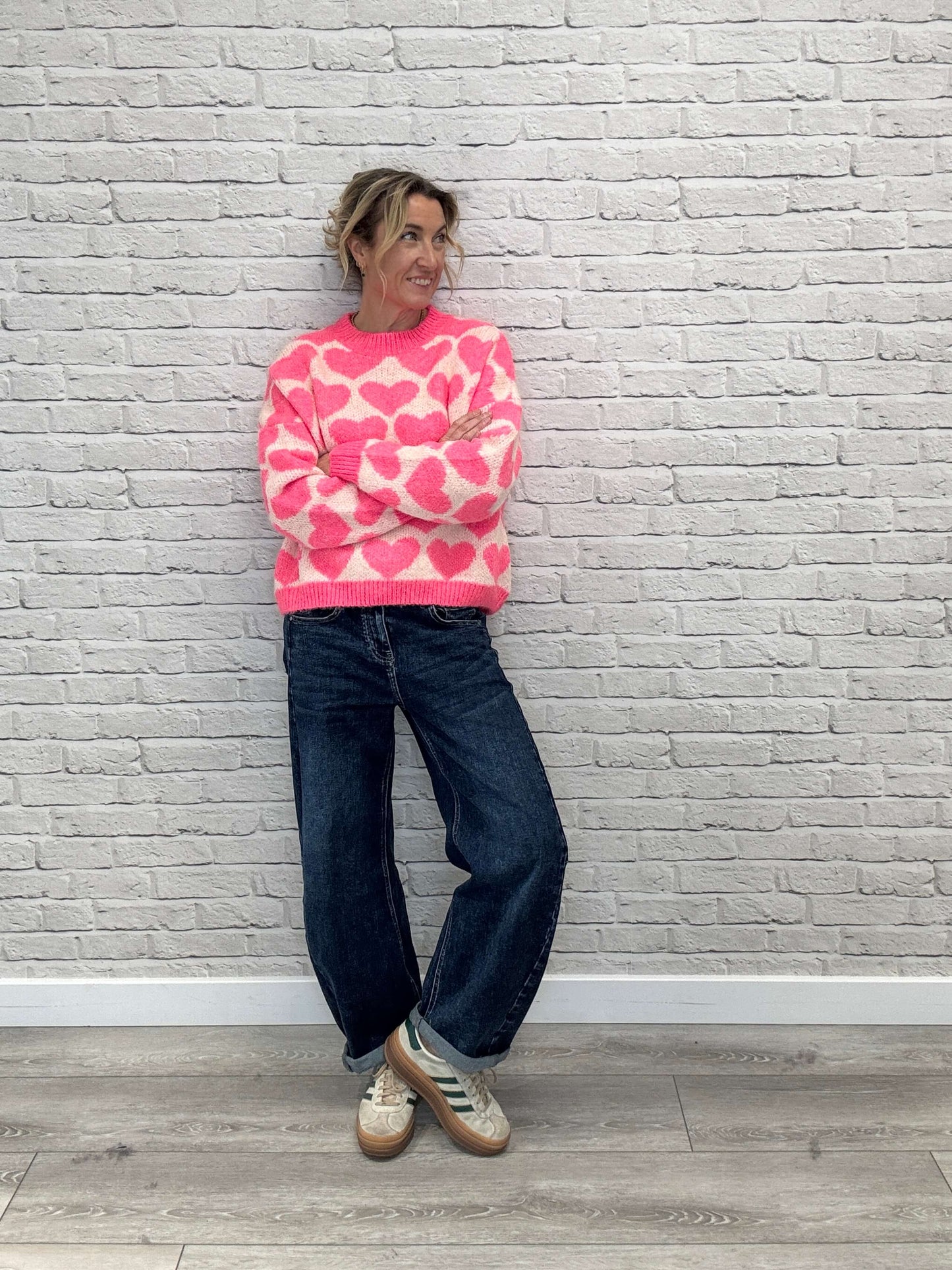 Heart Jumper | Neon Pink