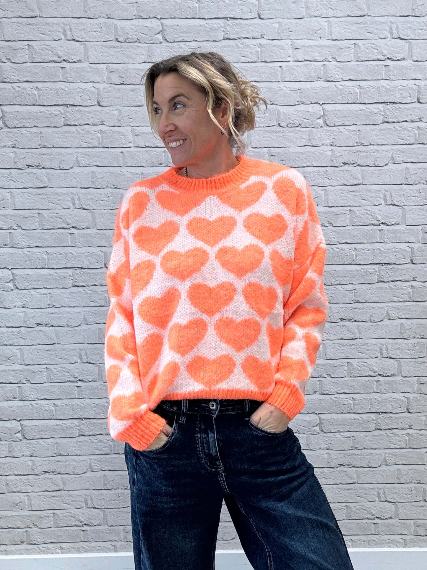 Heart Jumper | Neon Orange