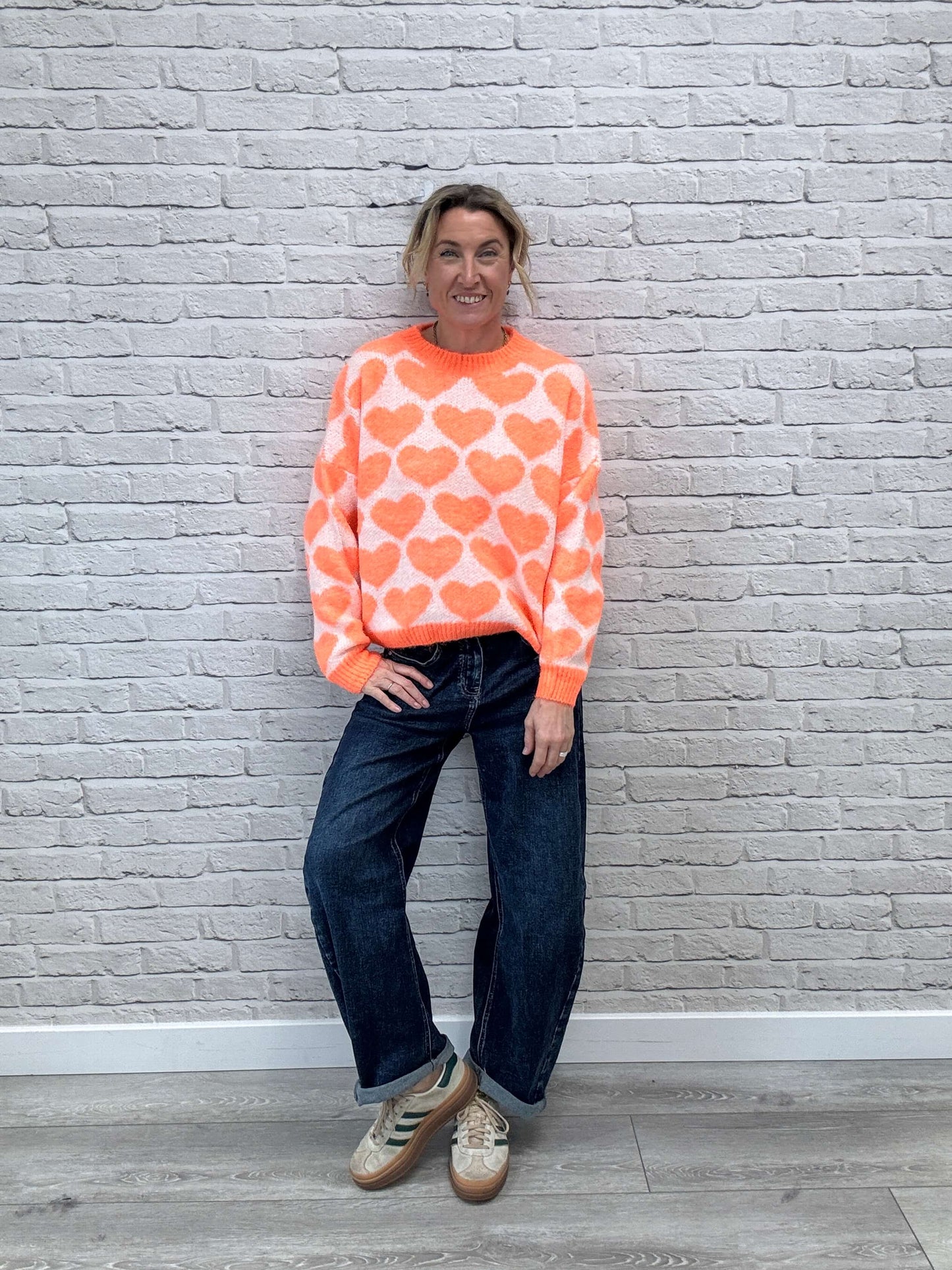 Heart Jumper | Neon Orange