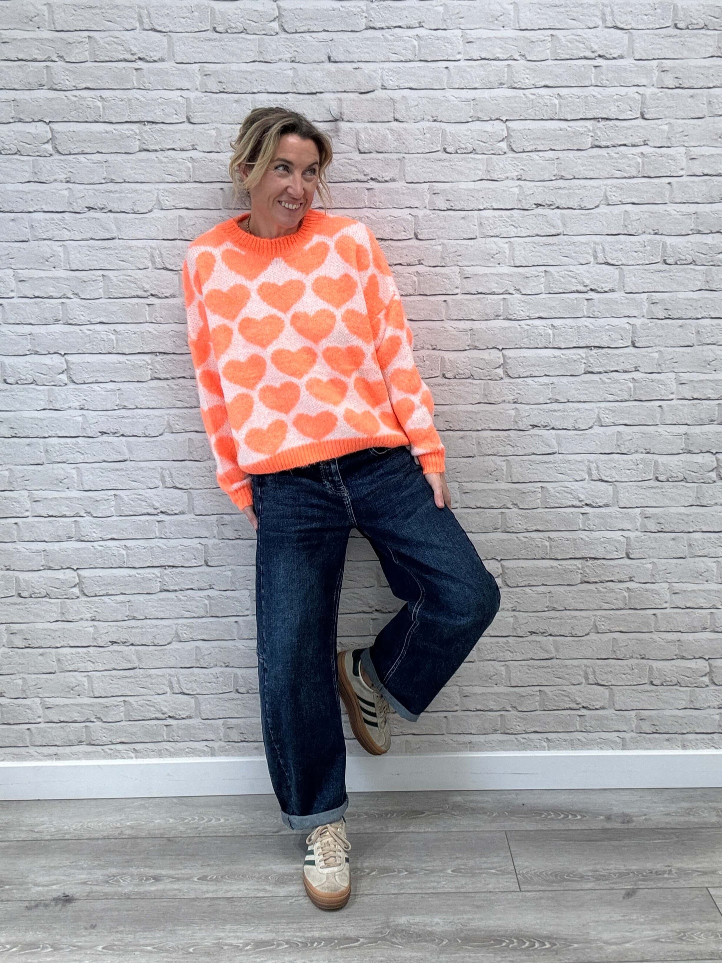 Heart Jumper | Neon Orange