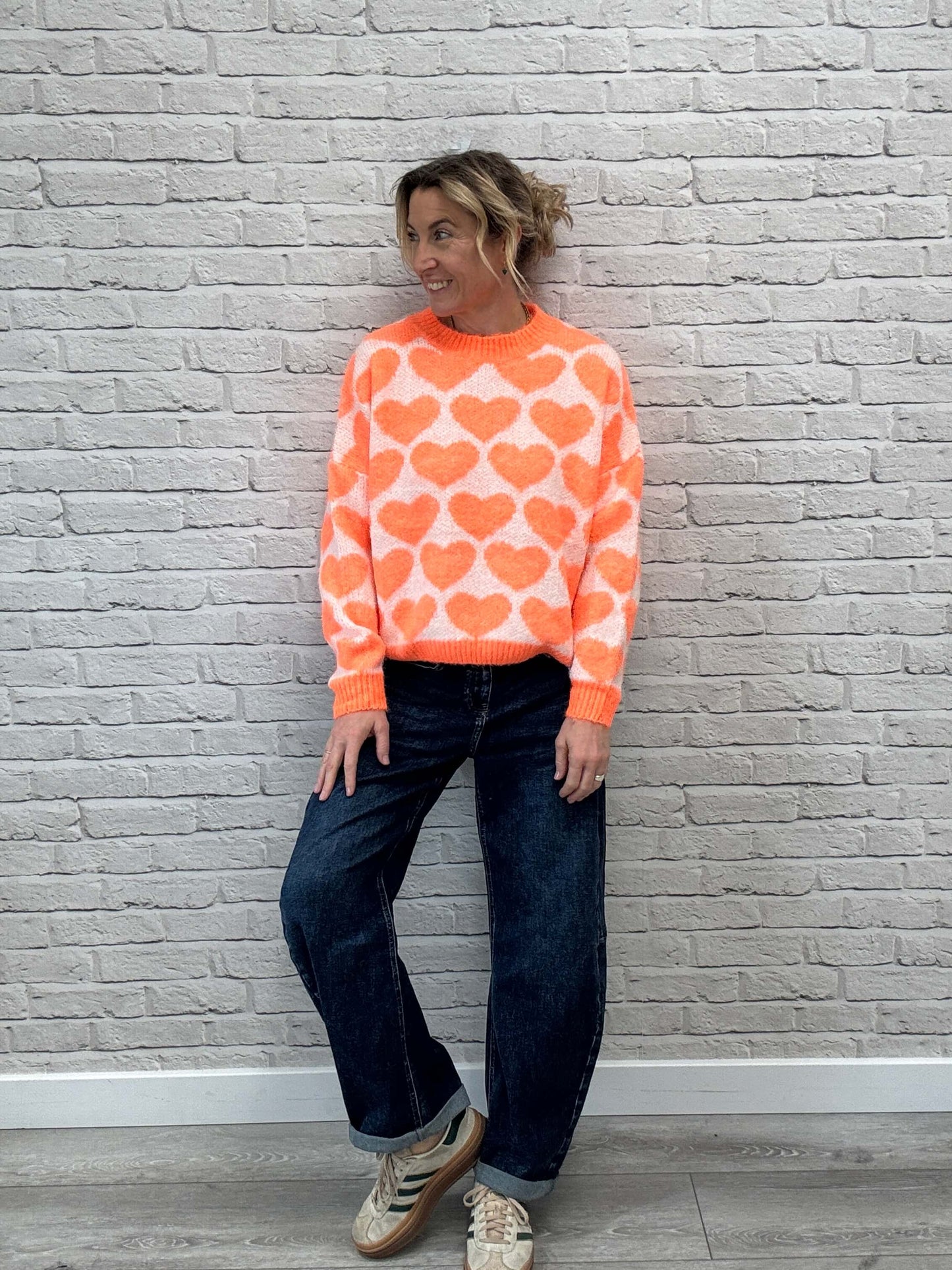 Heart Jumper | Neon Orange