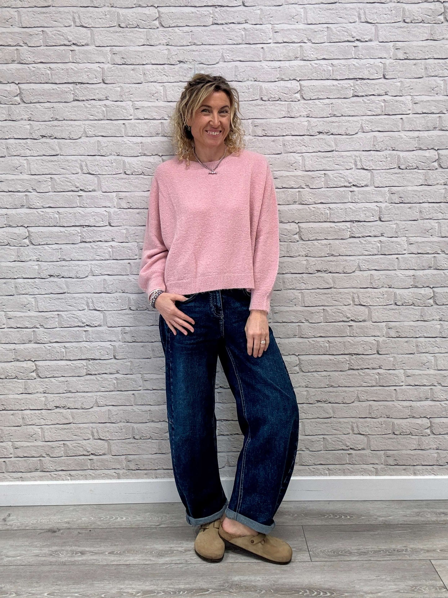 Alpaca Blend Relaxed Jumper | Vintage Pink