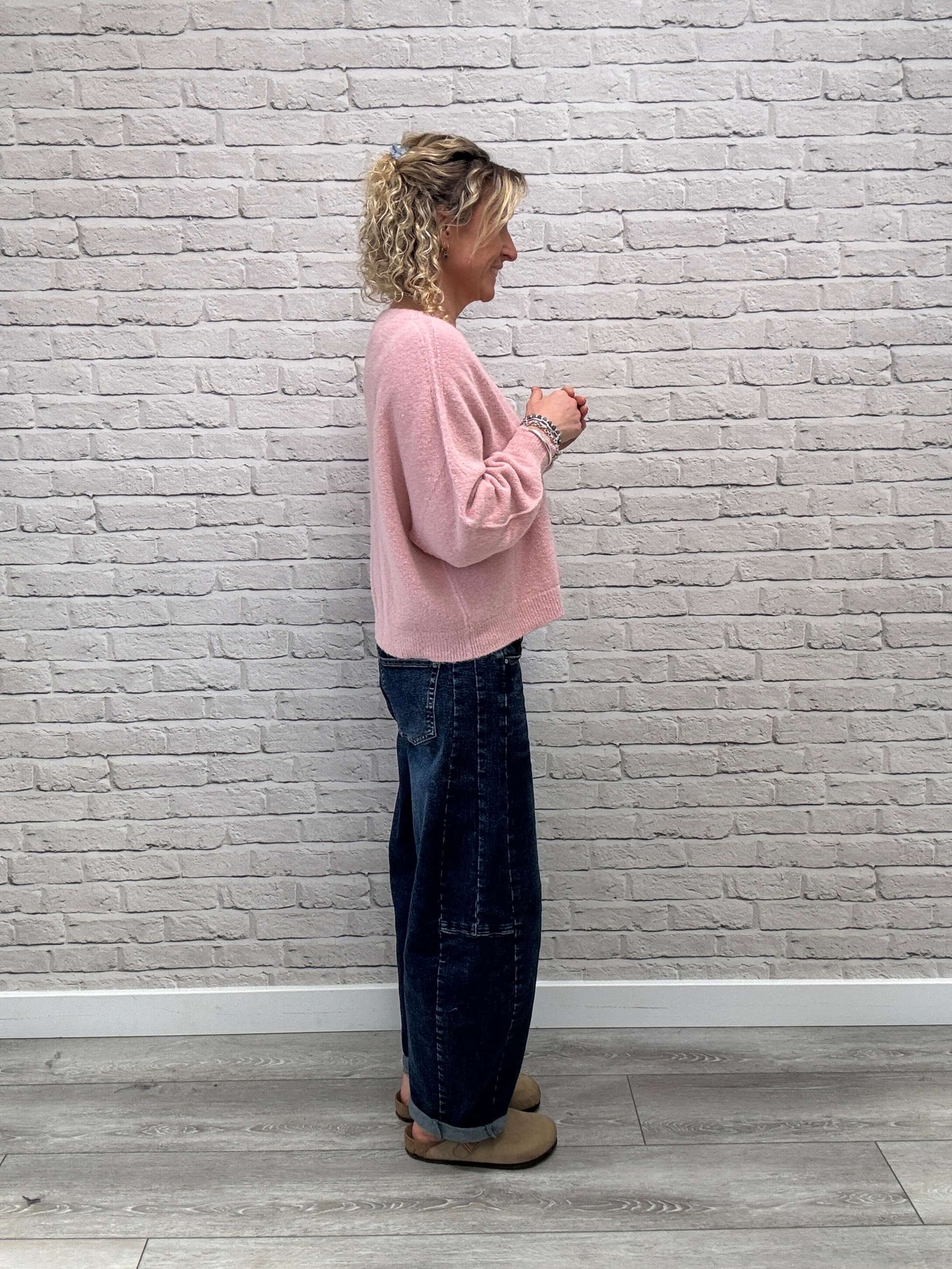 Alpaca Blend Relaxed Jumper | Vintage Pink