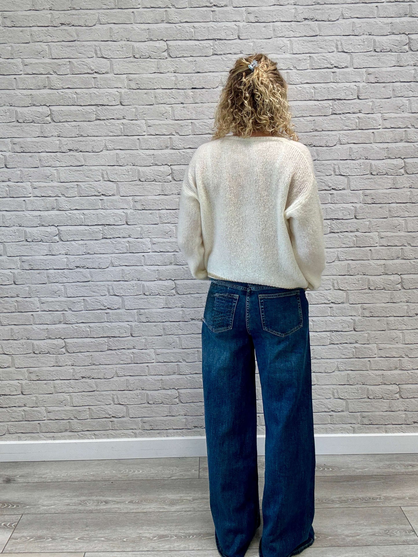 Long Sleeve Hamptons Cardigan | Cream & Gold (NEW)