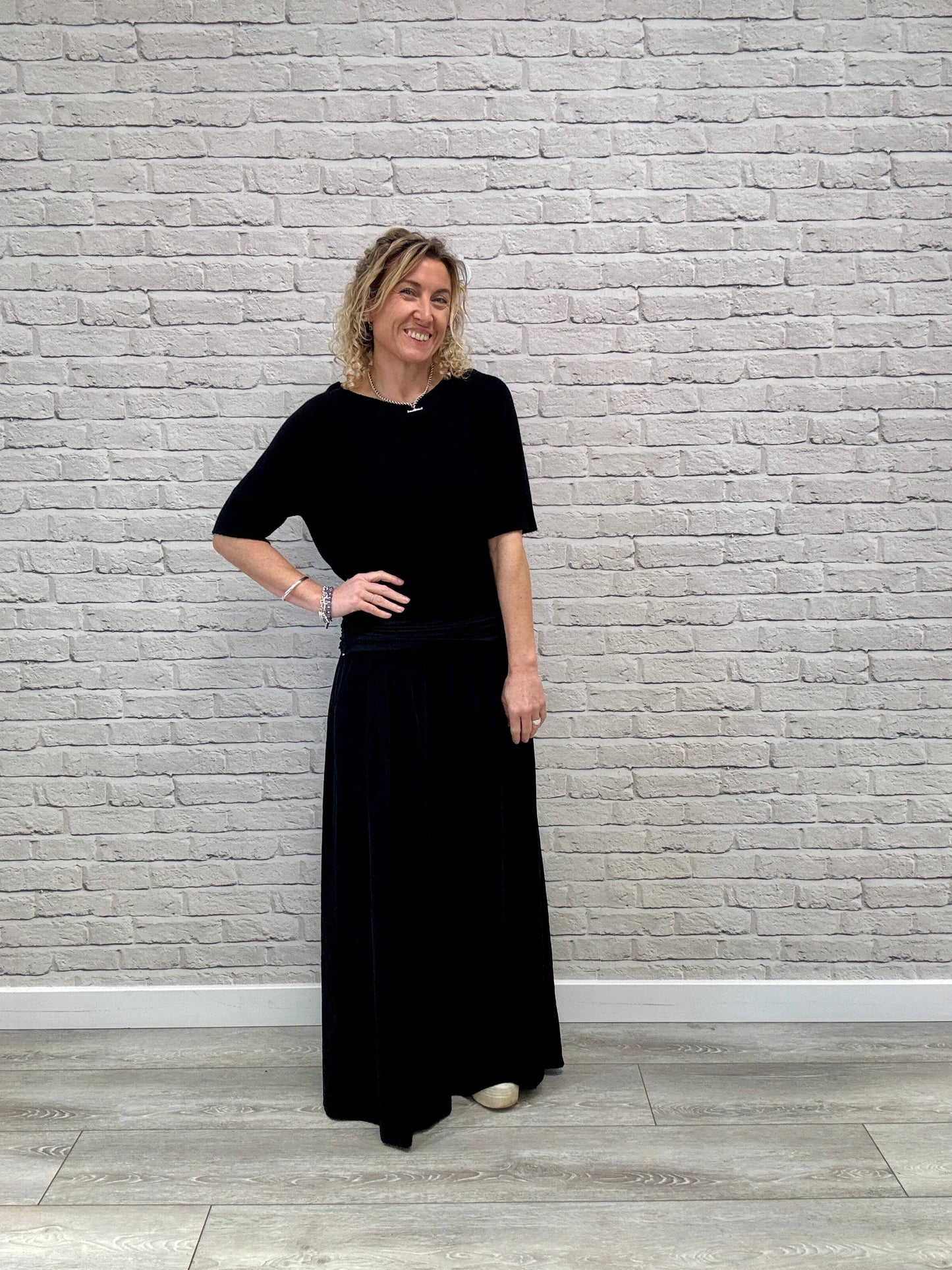 Soho Cord Palazzo Trousers | Black