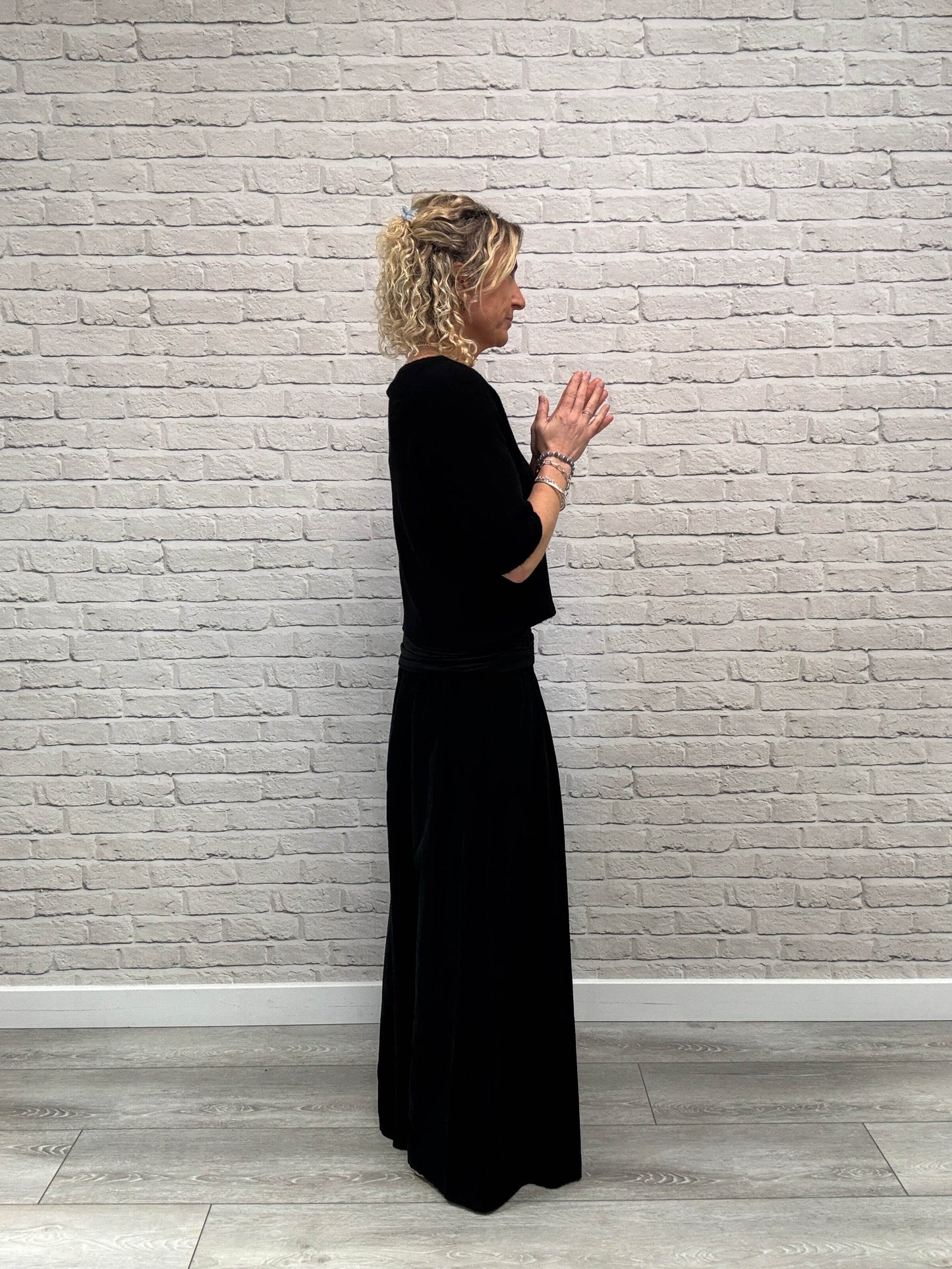 Soho Cord Palazzo Trousers | Black