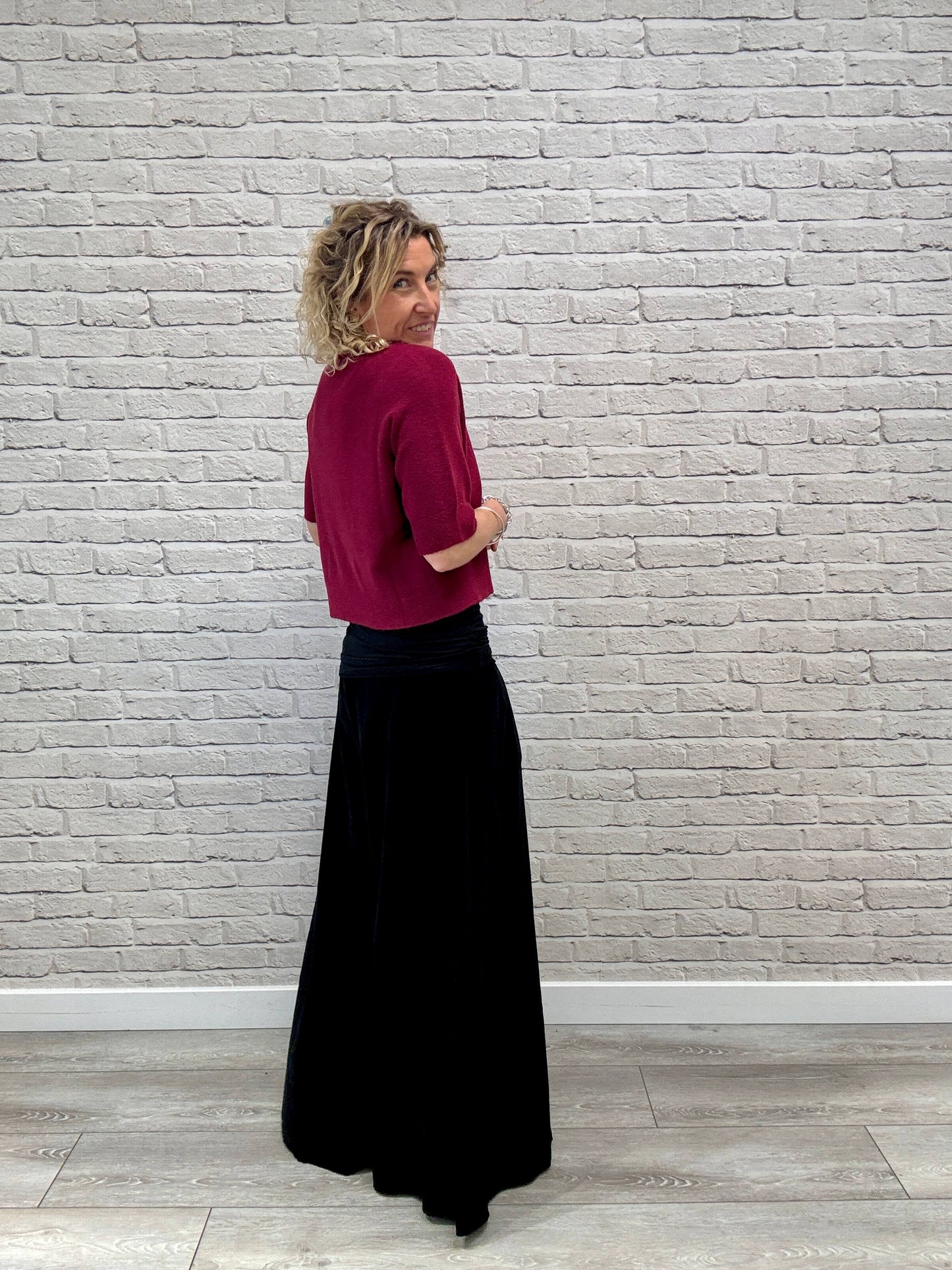 Soho Cord Palazzo Trousers | Black
