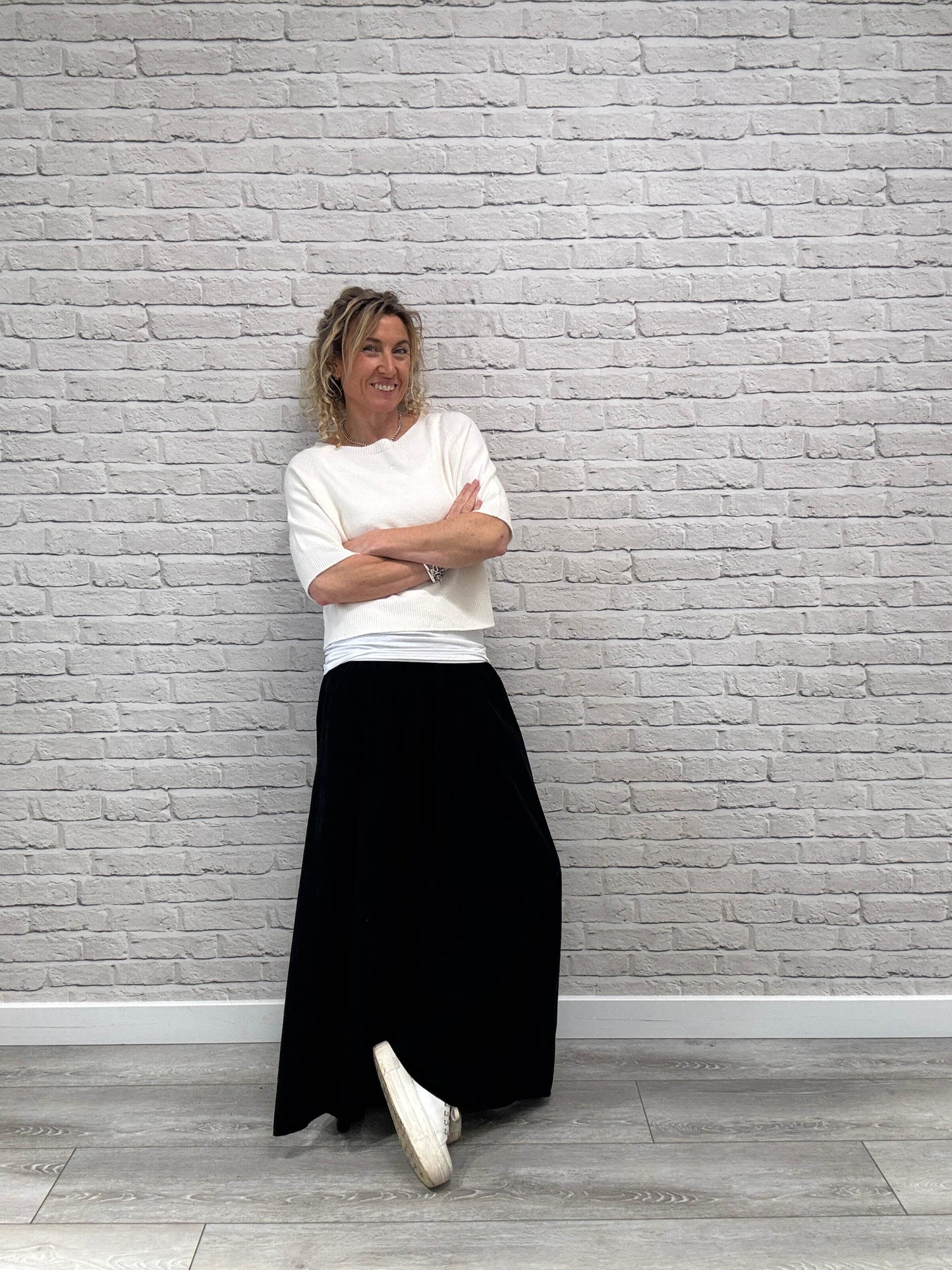 Soho Cord Palazzo Trousers | Black