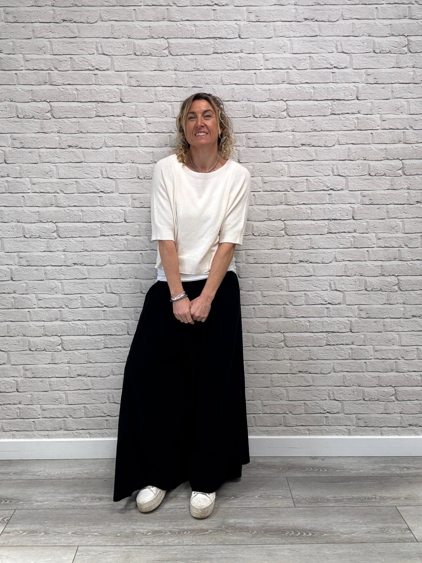 Soho Cord Palazzo Trousers | Black