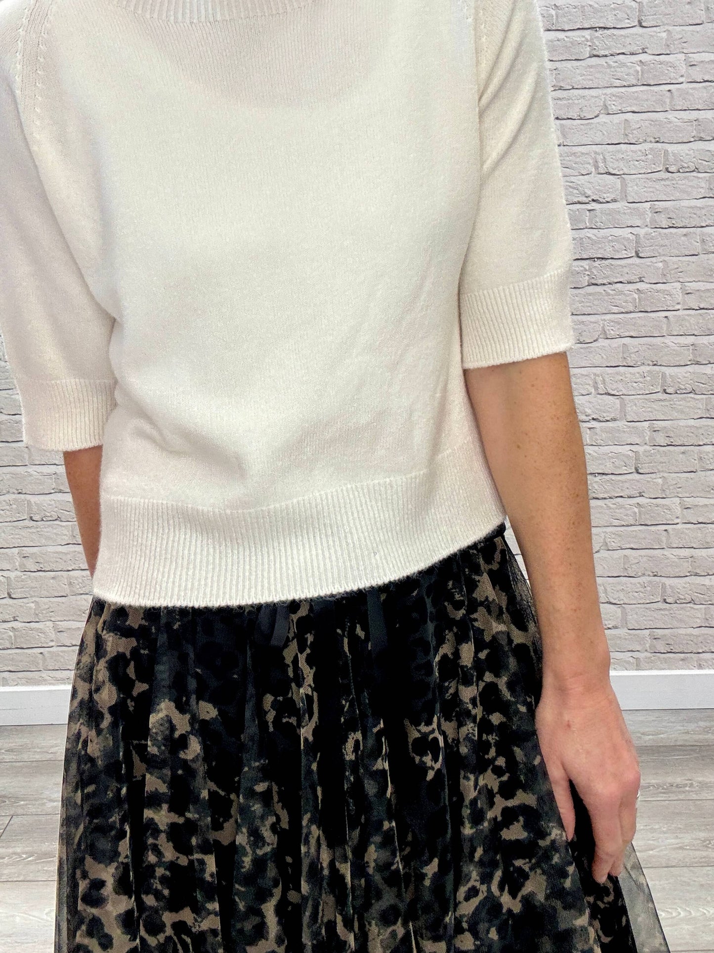 Minty Tulle Skirt | Black Leopard