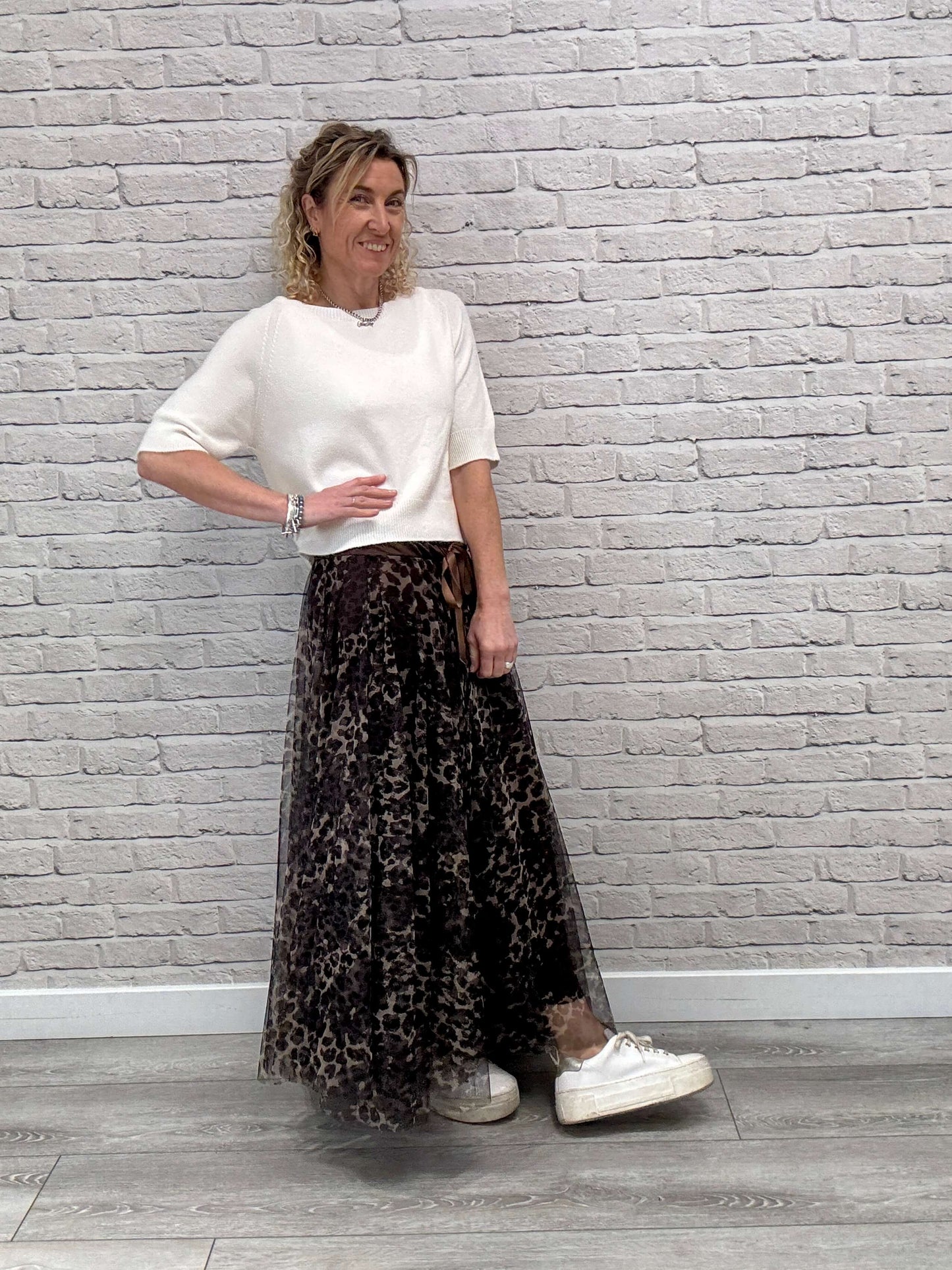 Minty Tulle Skirt | Chocolate Leopard