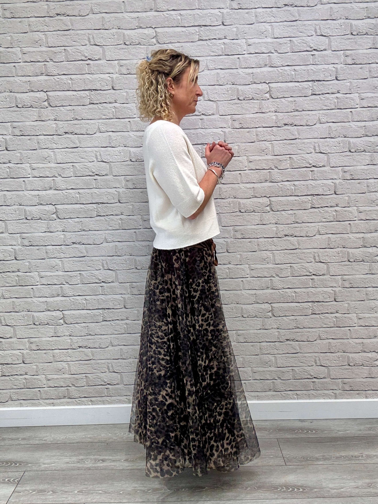 Minty Tulle Skirt | Chocolate Leopard