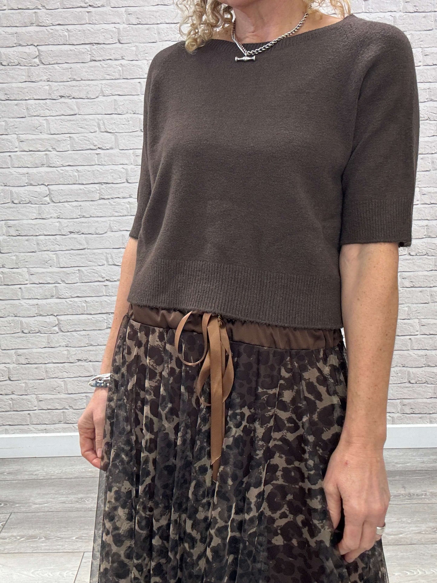 Minty Tulle Skirt | Chocolate Leopard