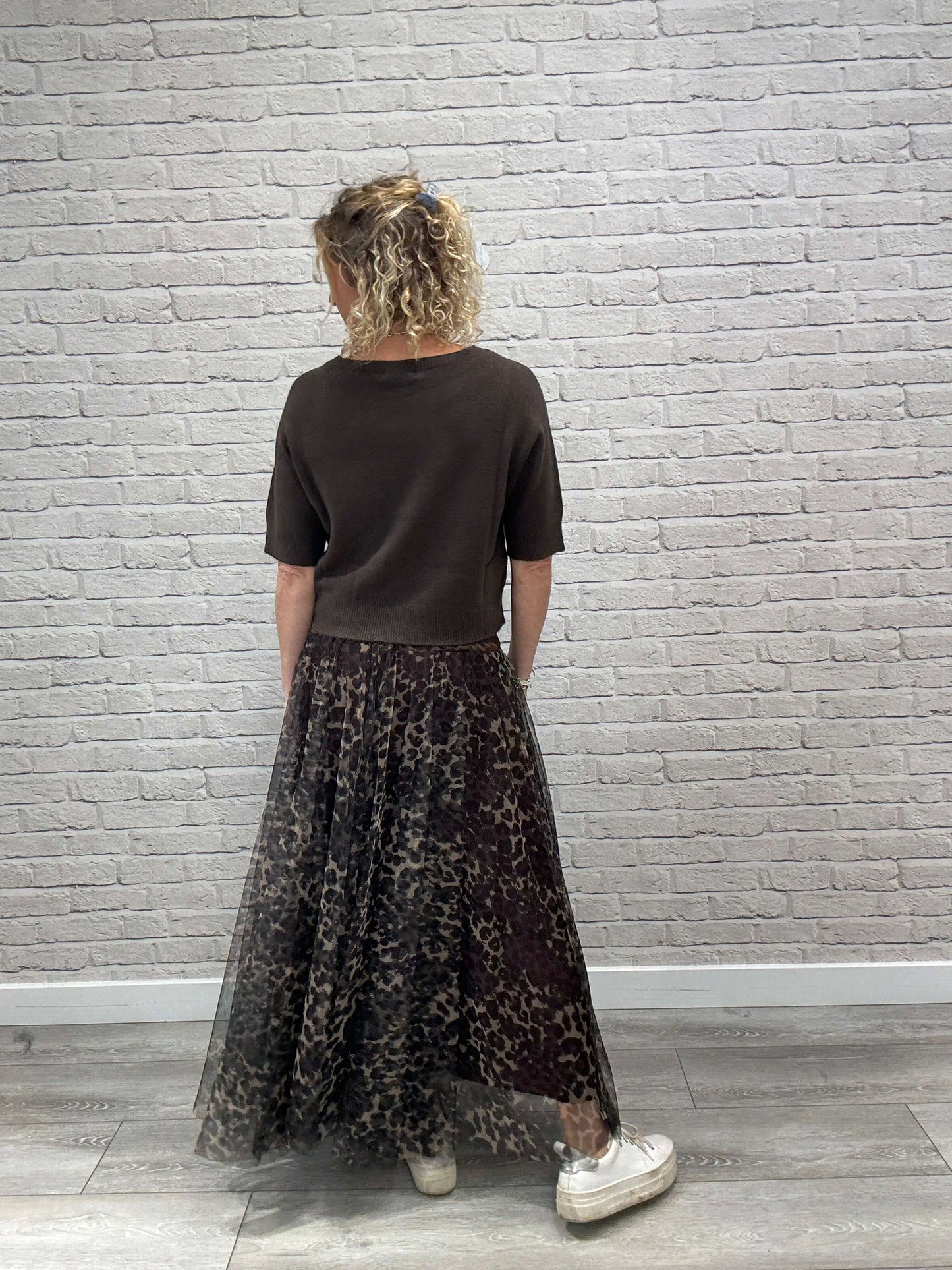 Minty Tulle Skirt | Chocolate Leopard