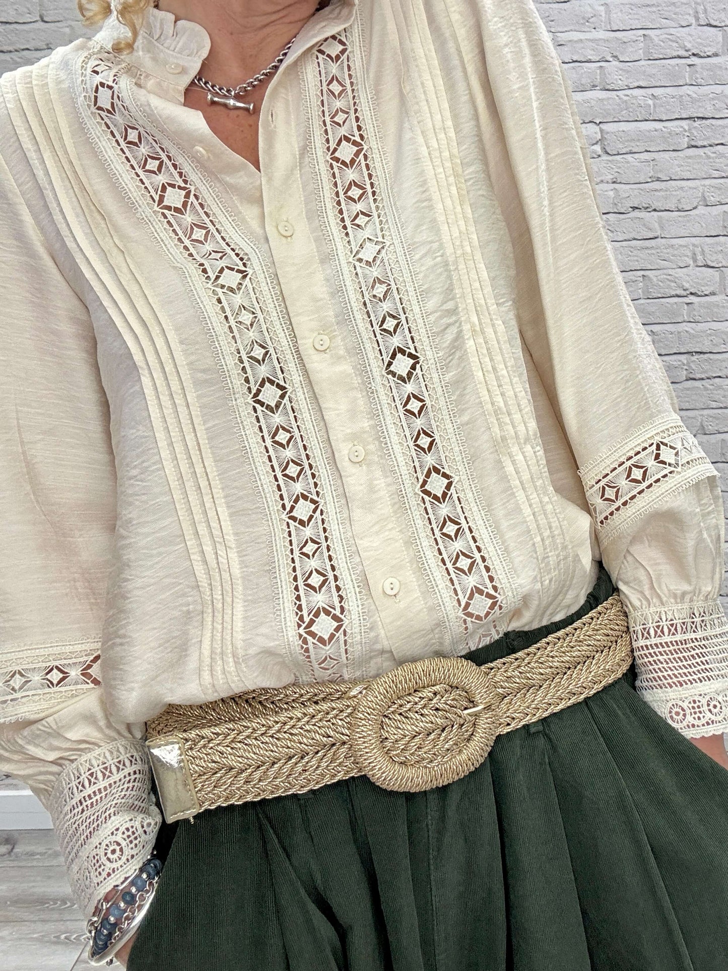 Soho Cord Palazzo Trousers | Khaki