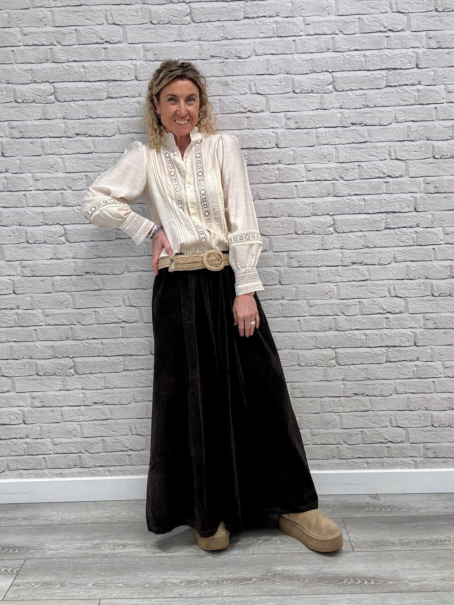 Soho Cord Palazzo Trousers | Chocolate