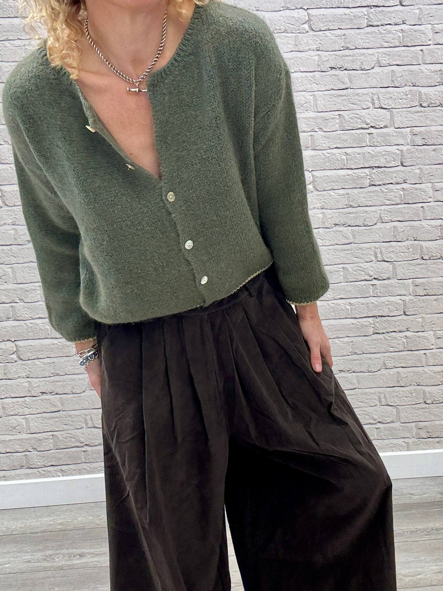 Soho Cord Palazzo Trousers | Chocolate