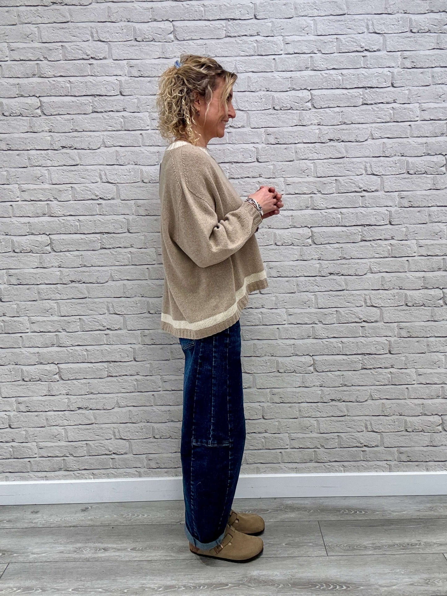 Cashmere Blend Sparkle Knit | Biscuit & Gold