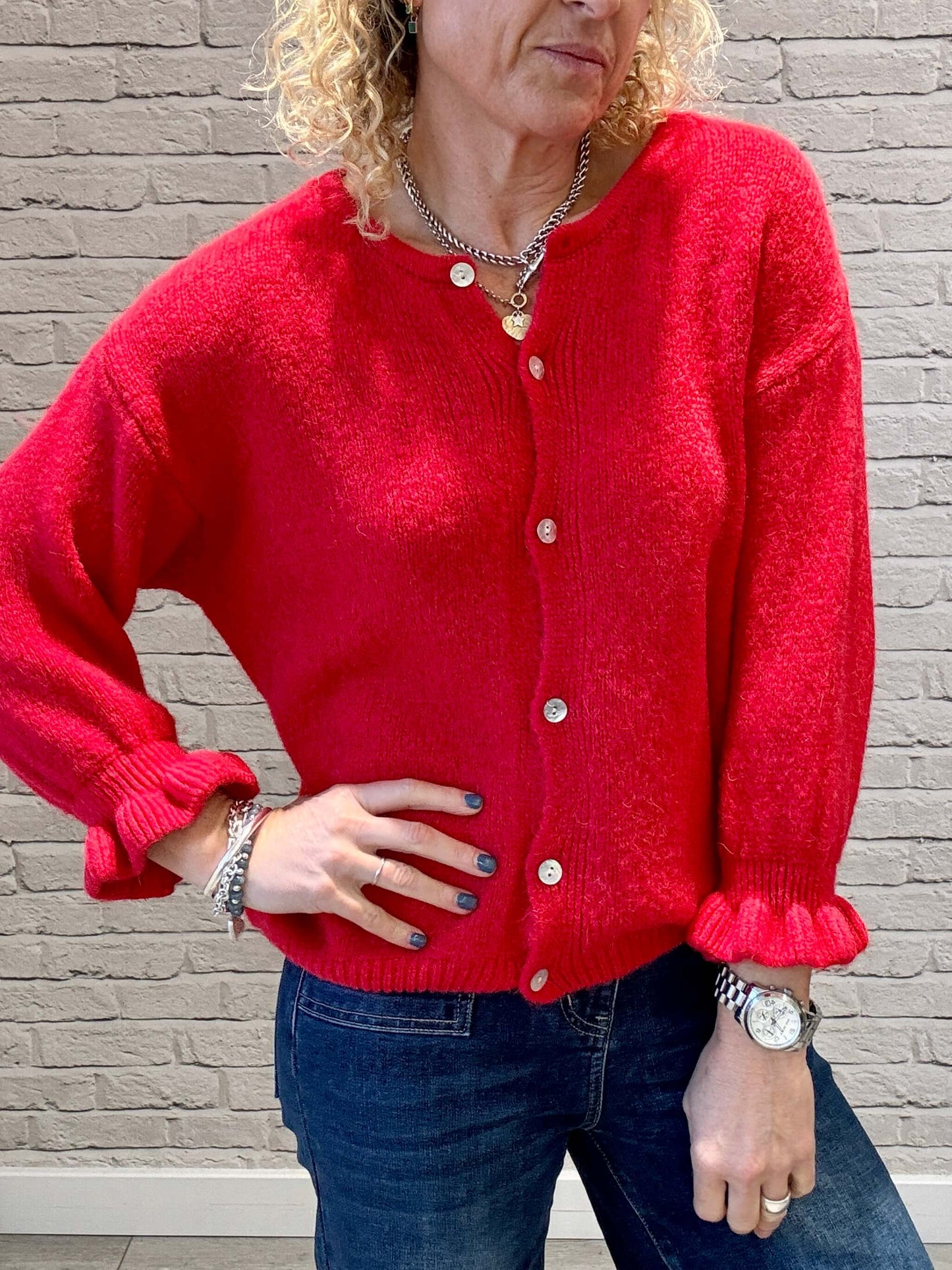 Melrose Cardigan | Red  (NEW)
