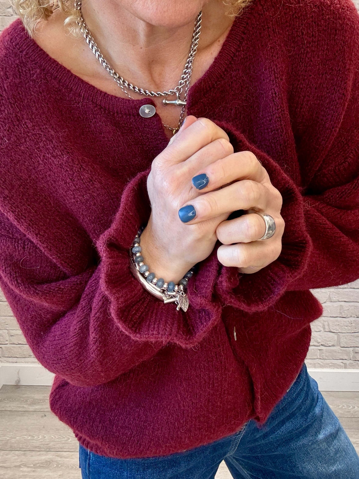 Melrose Cardigan | Burgundy  (NEW)