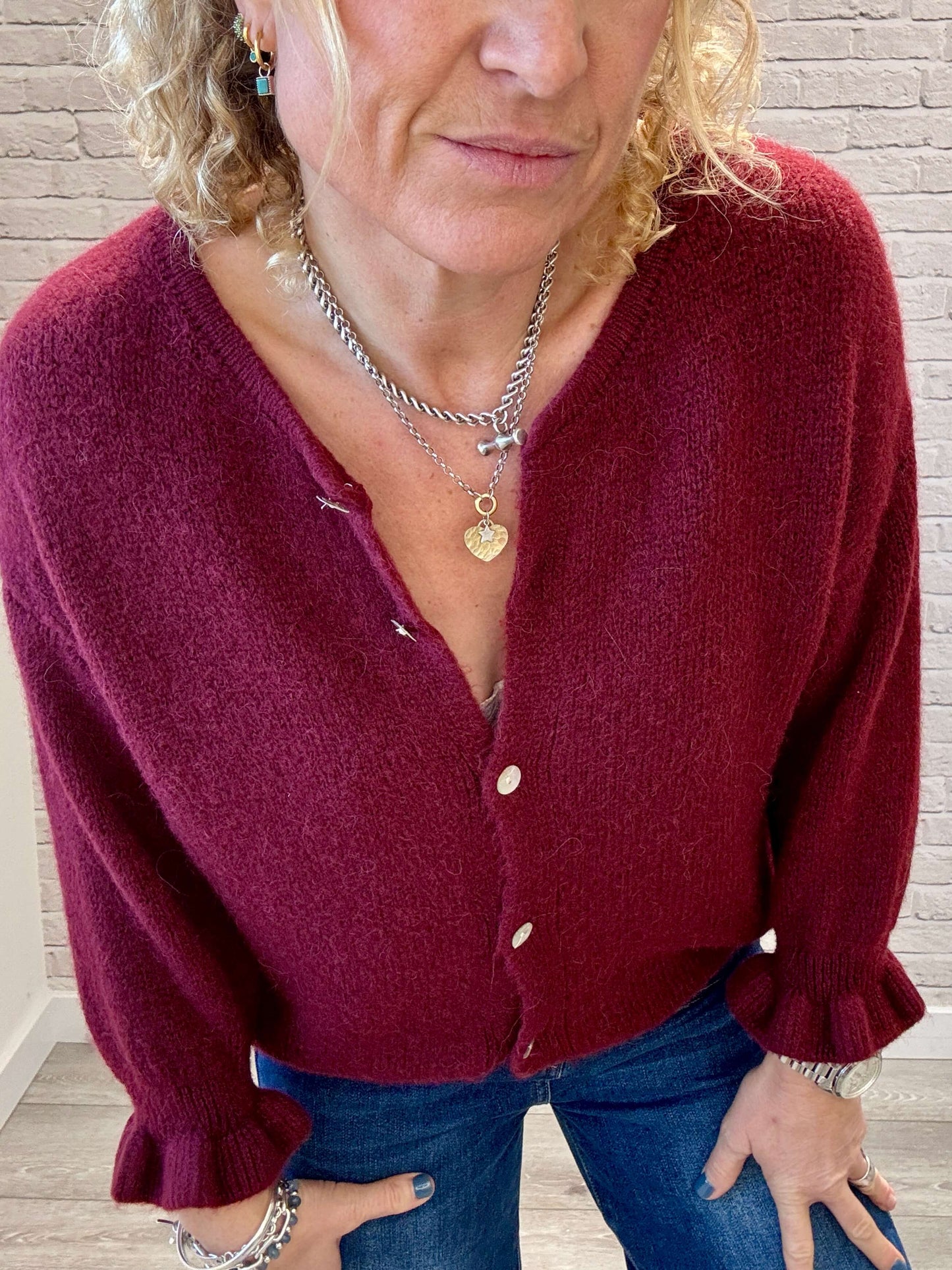 Melrose Cardigan | Burgundy  (NEW)