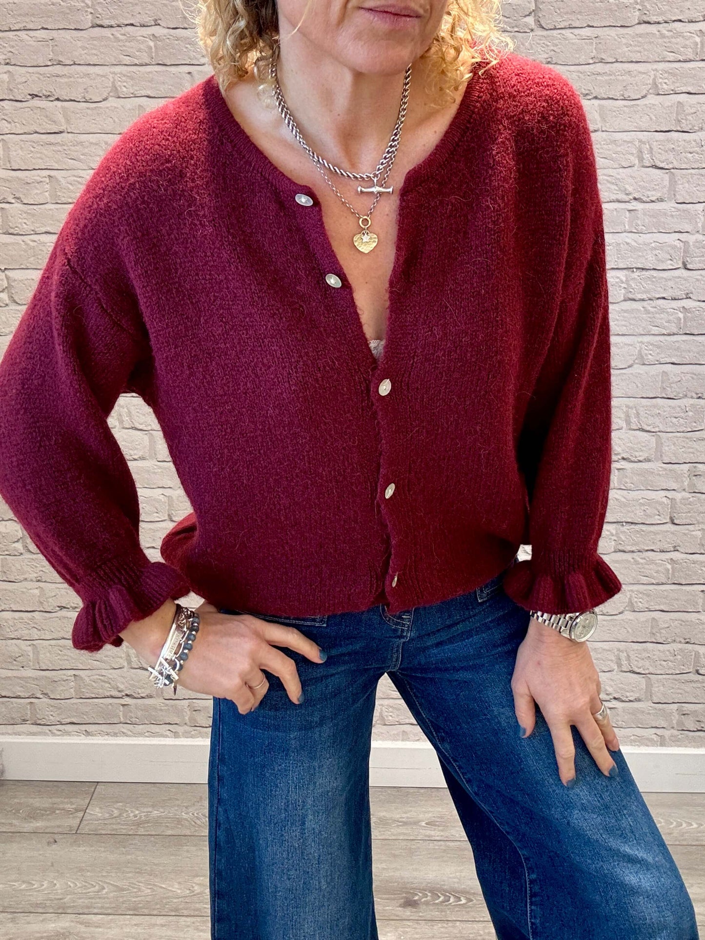 Melrose Cardigan | Burgundy  (NEW)