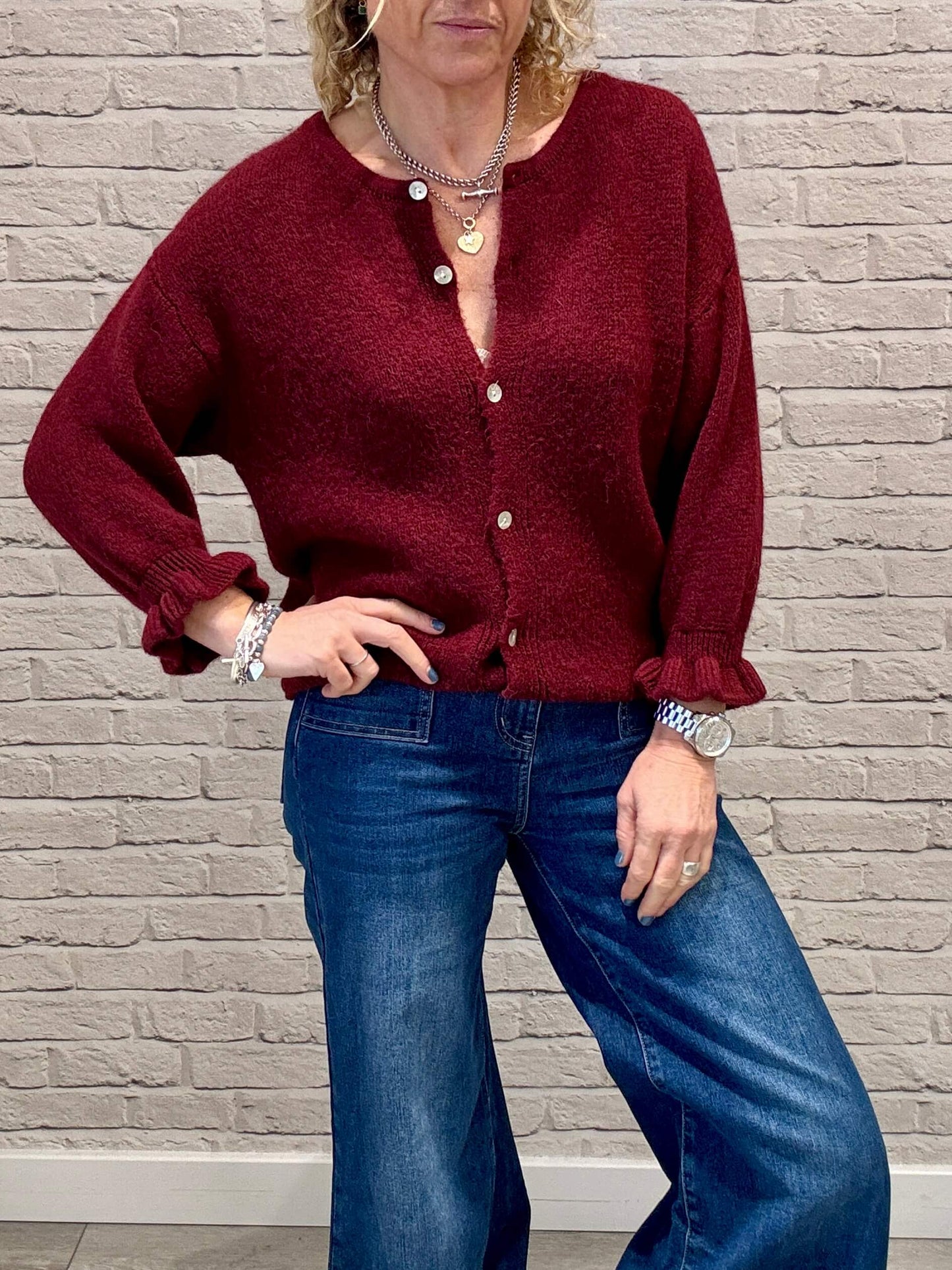 Melrose Cardigan | Burgundy  (NEW)