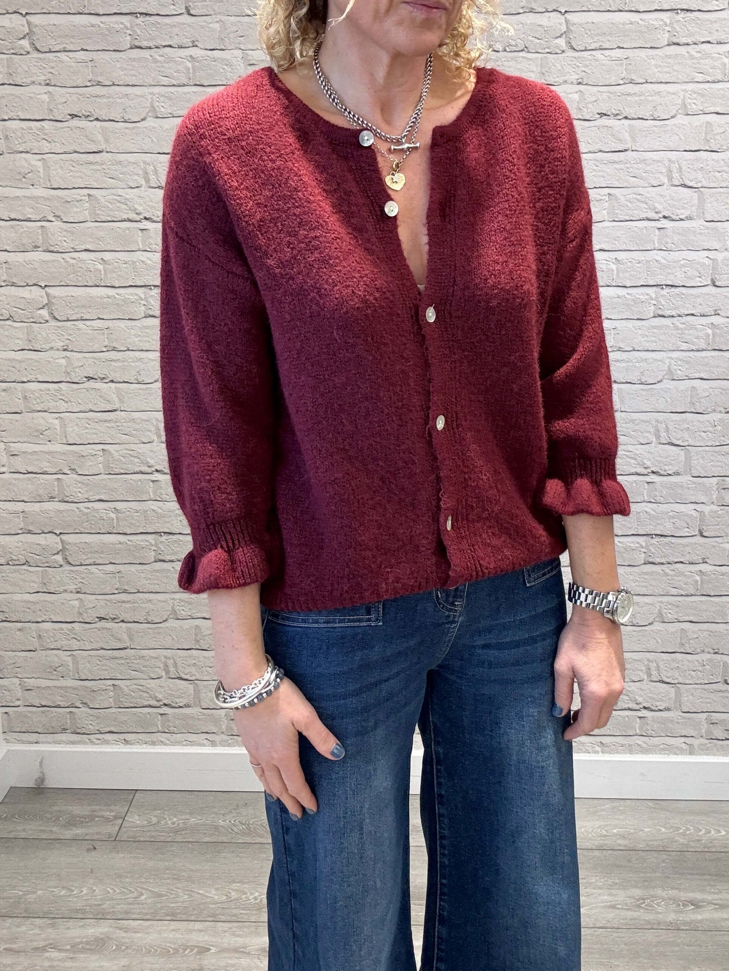 Melrose Cardigan | Burgundy  (NEW)