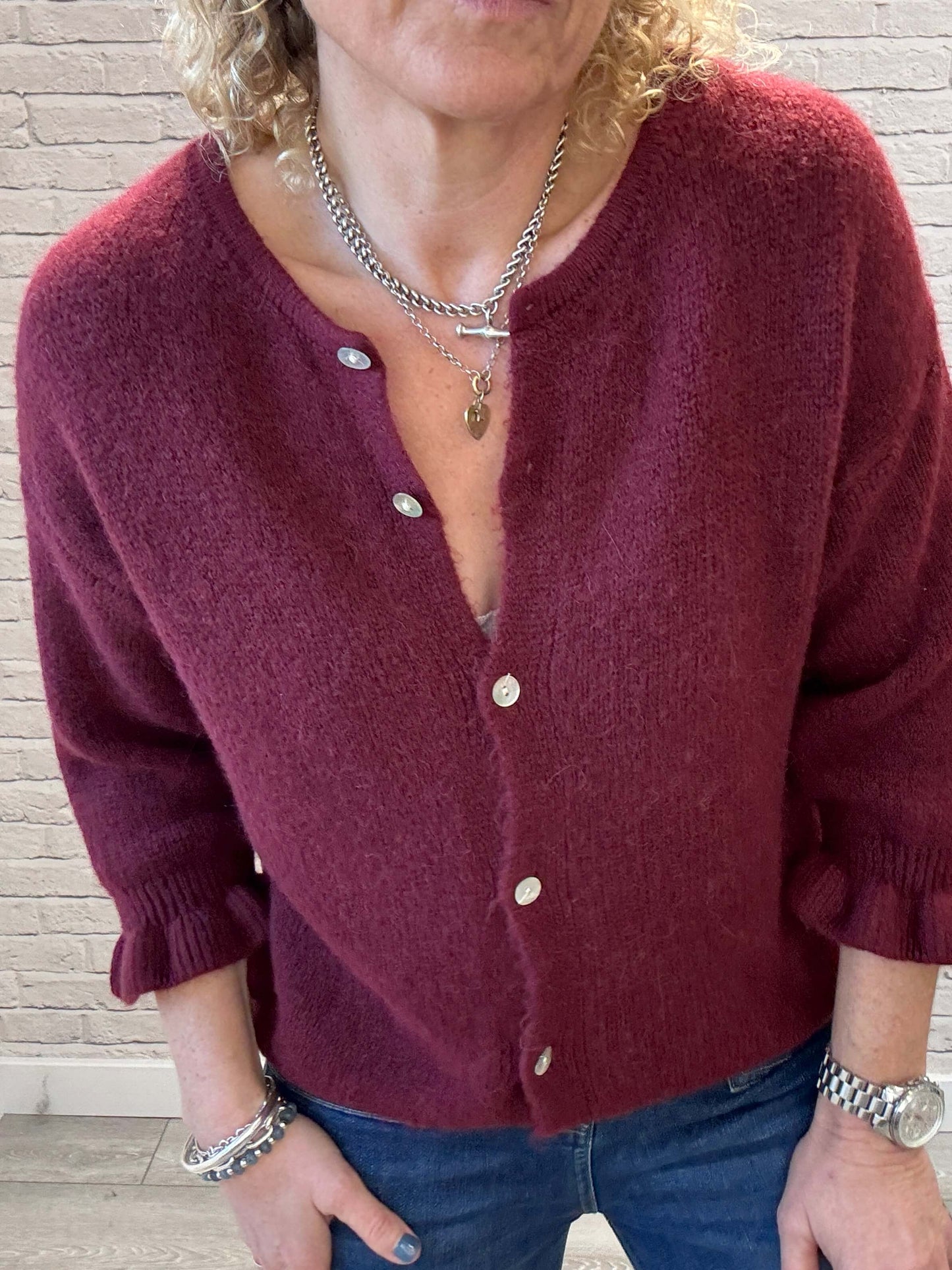 Melrose Cardigan | Burgundy  (NEW)