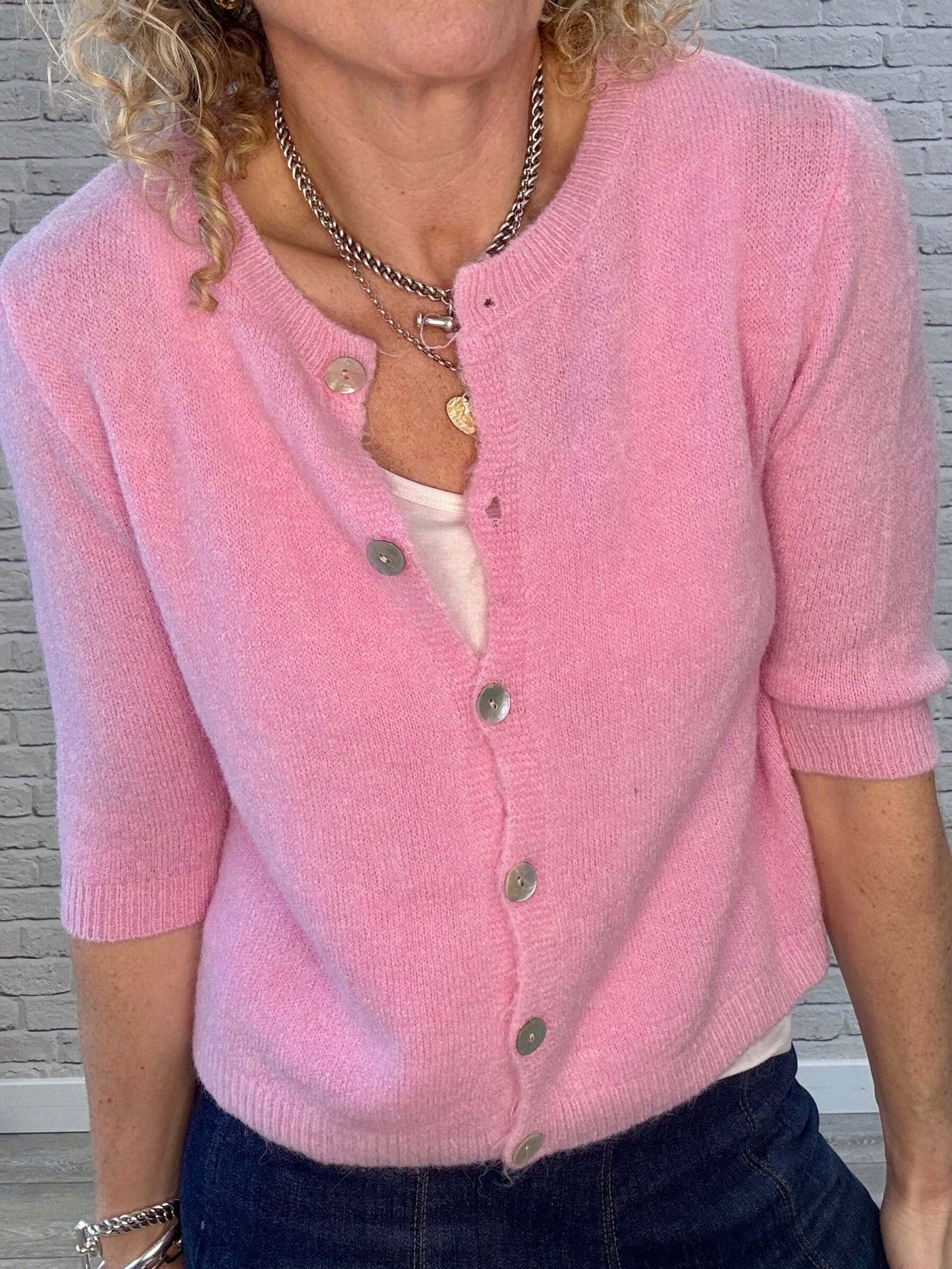 Sarah Cardigan | Bubblegum Pink