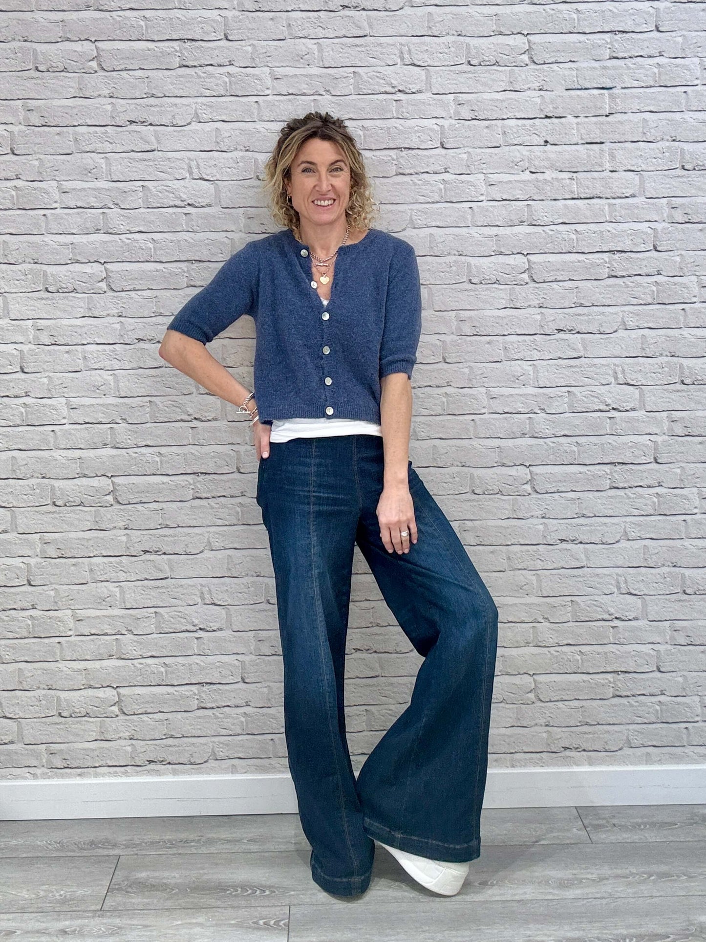 Sarah Cardigan | Denim Blue