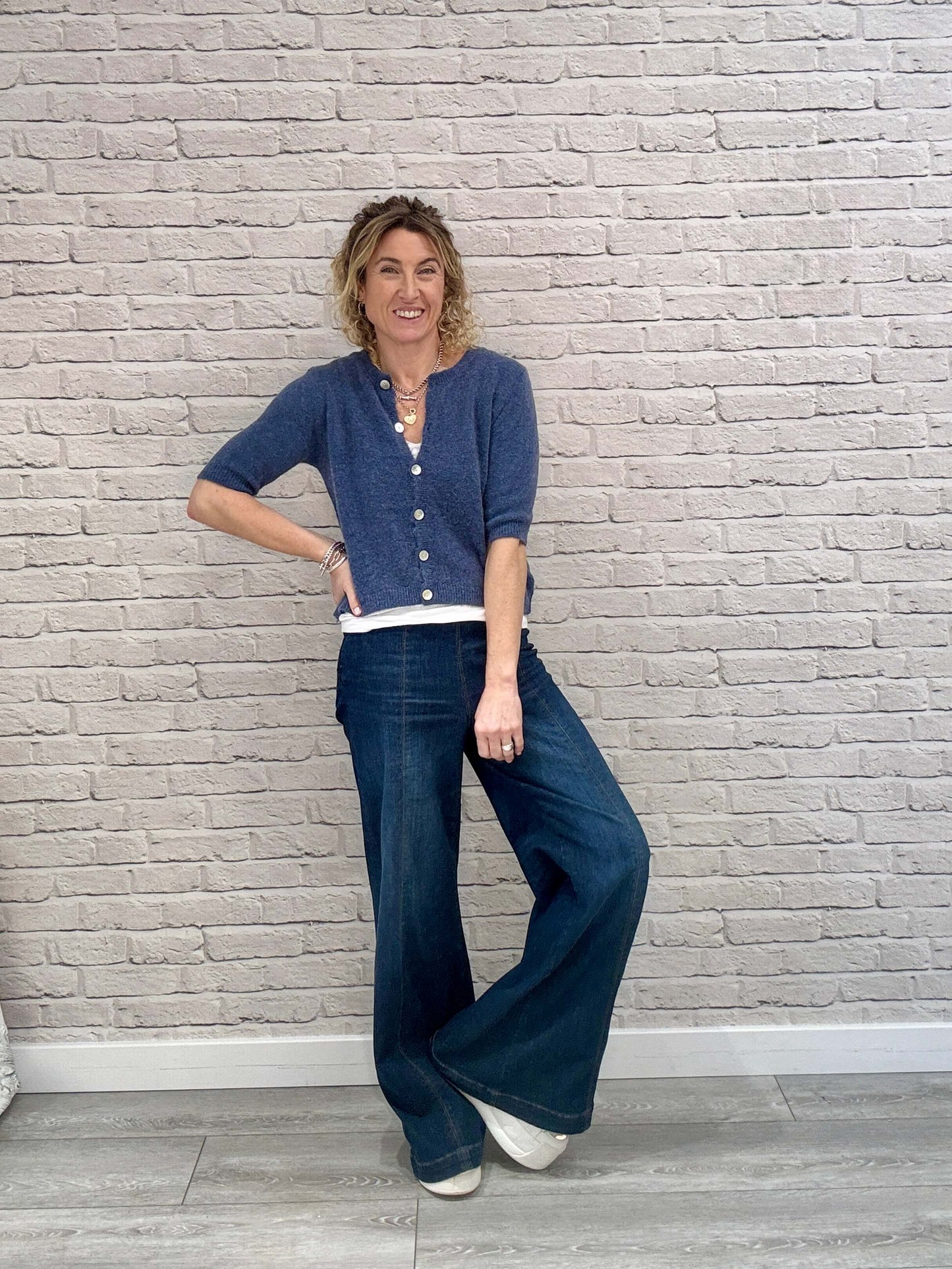 Sarah Cardigan | Denim Blue