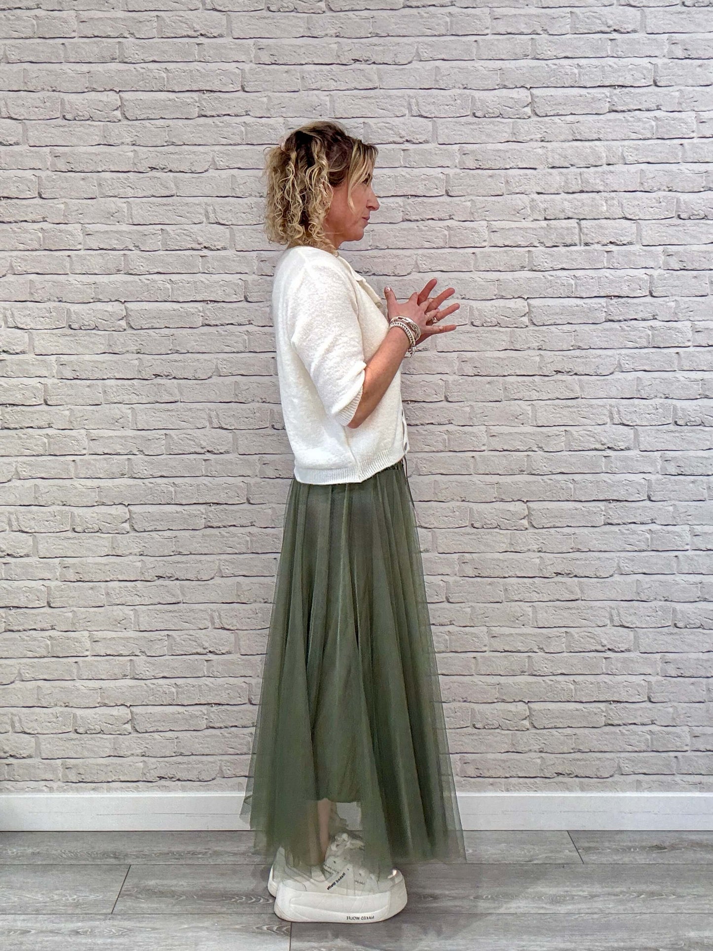 Daisy Tulle Skirt | Khaki