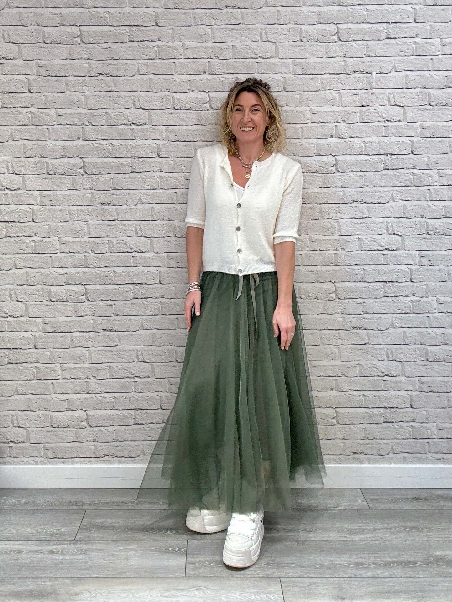 Daisy Tulle Skirt | Khaki