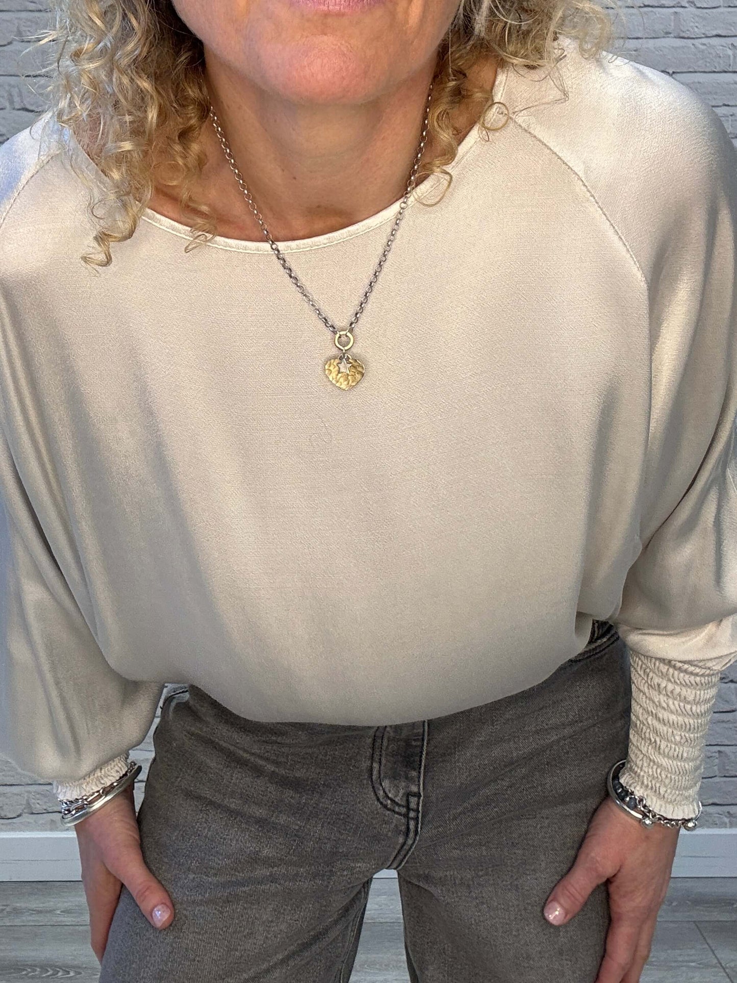 Sophia Satin Top | Champagne