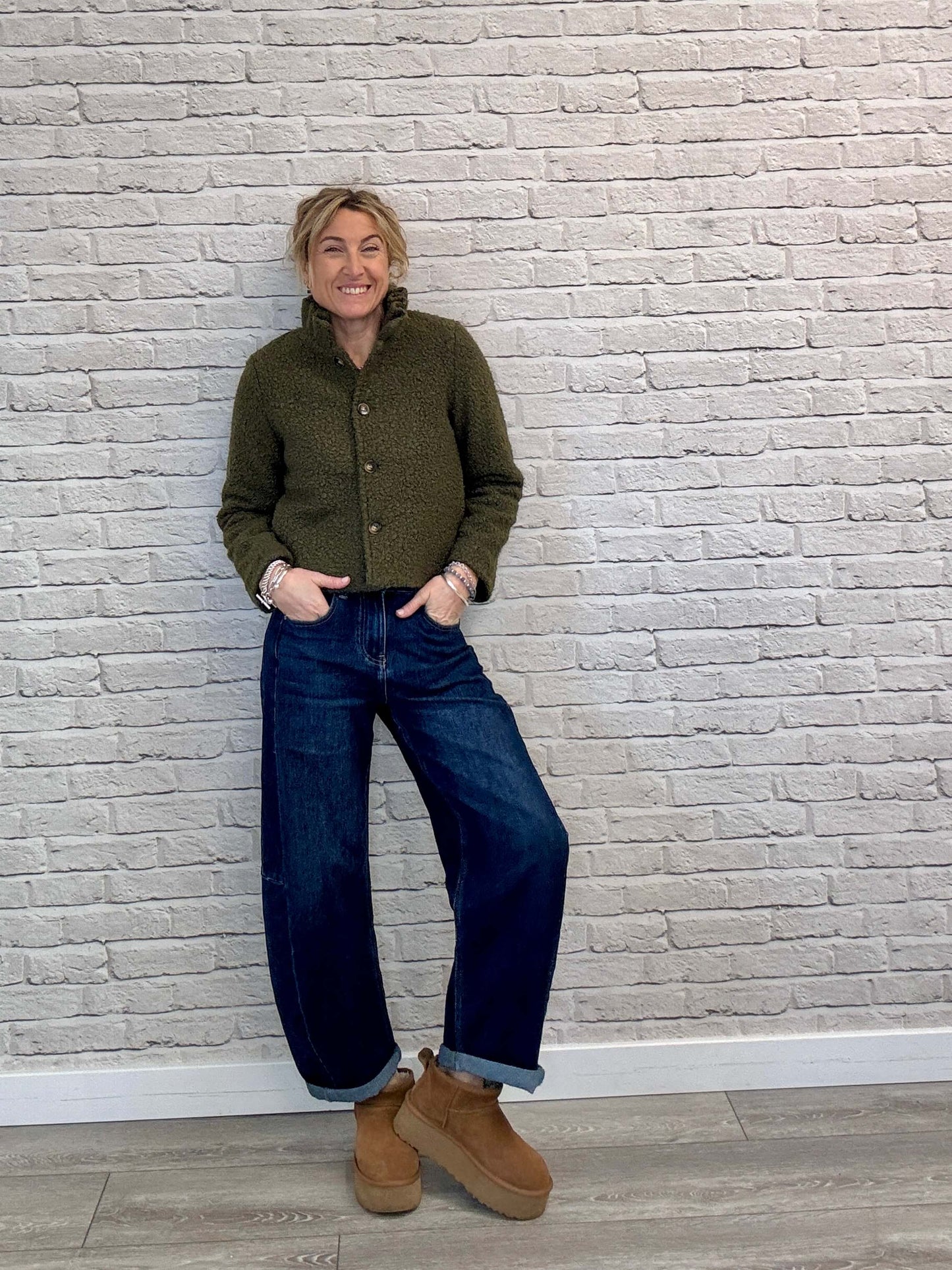 Boucle Jacket | Khaki