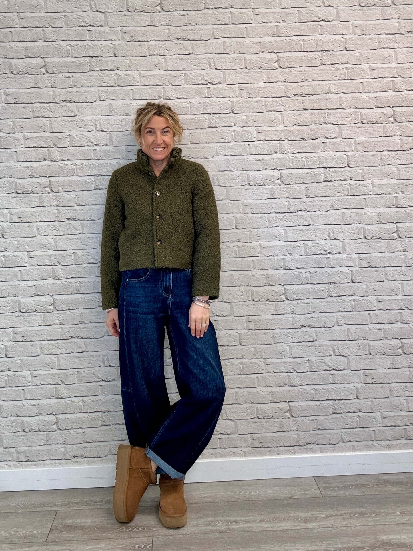 Boucle Jacket | Khaki