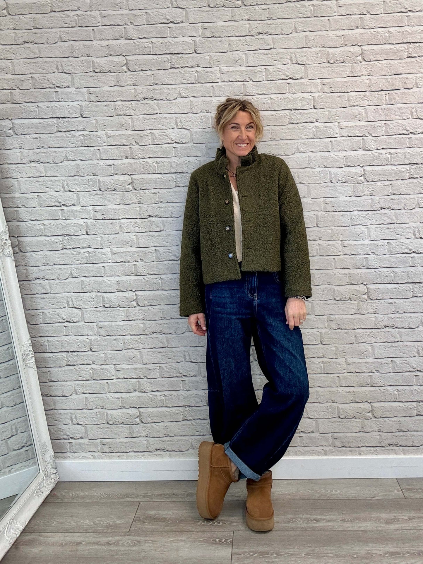 Boucle Jacket | Khaki