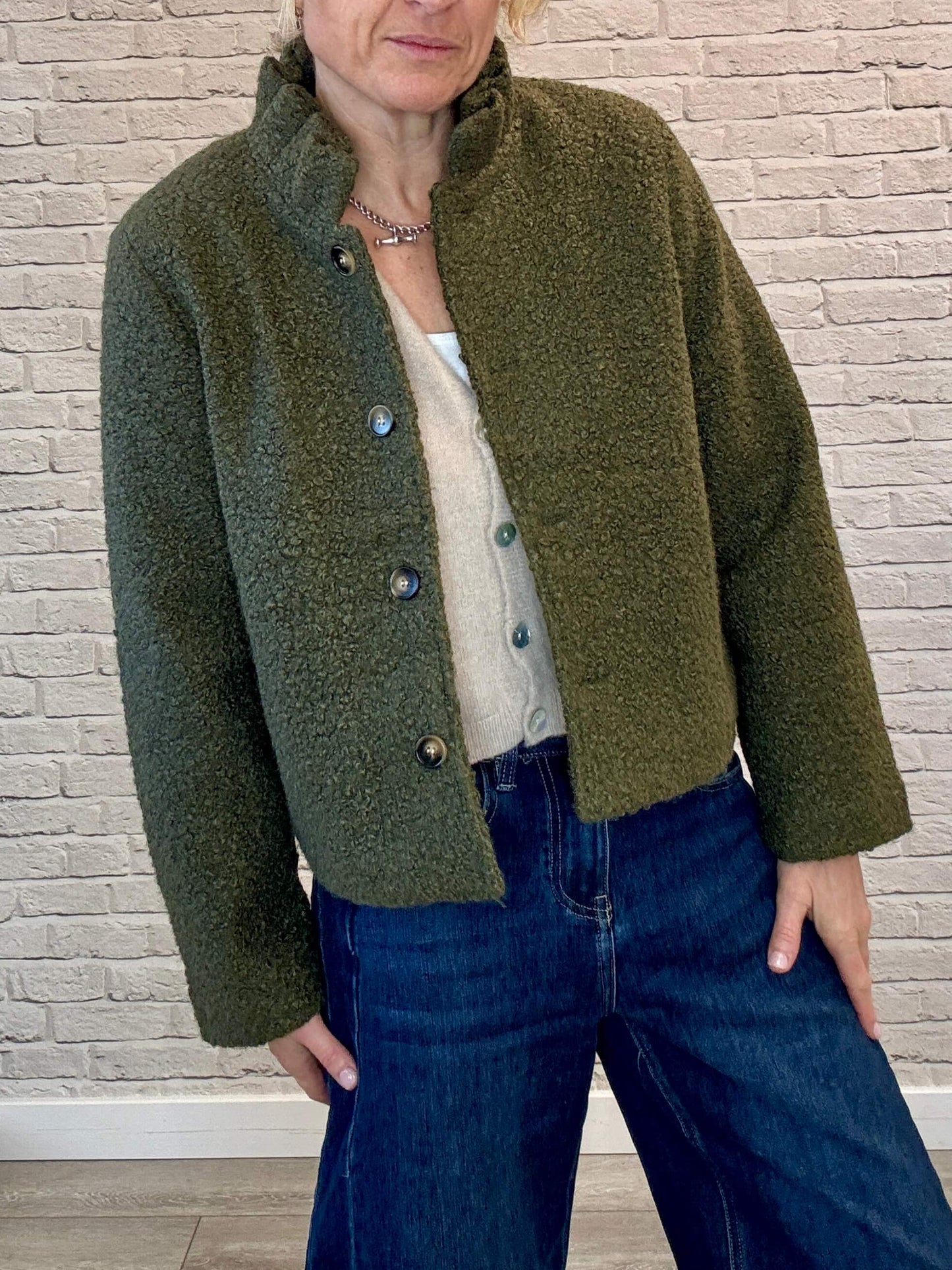 Boucle Jacket | Khaki