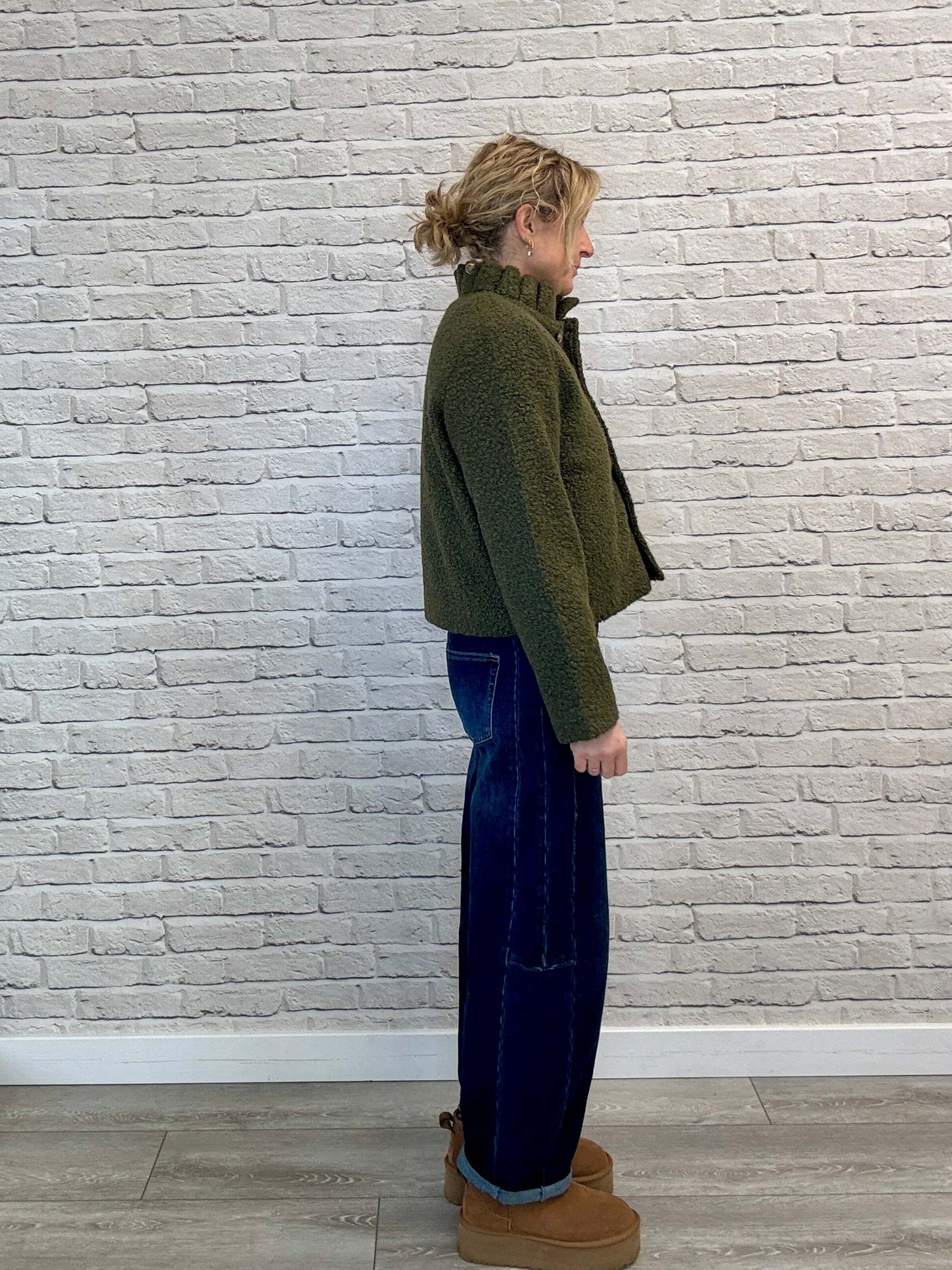 Boucle Jacket | Khaki