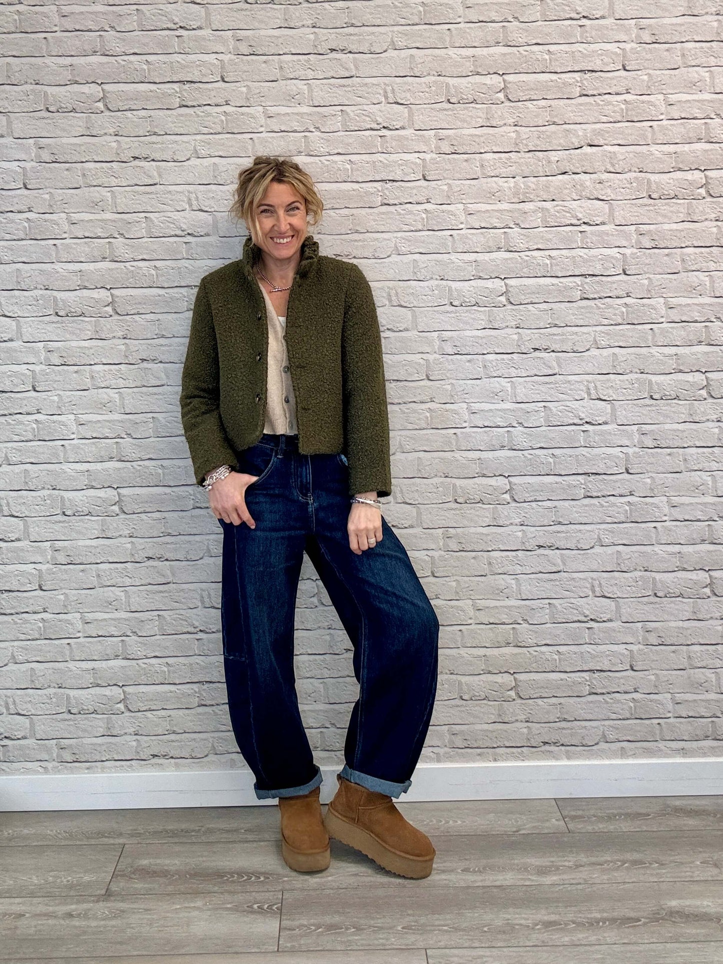 Boucle Jacket | Khaki