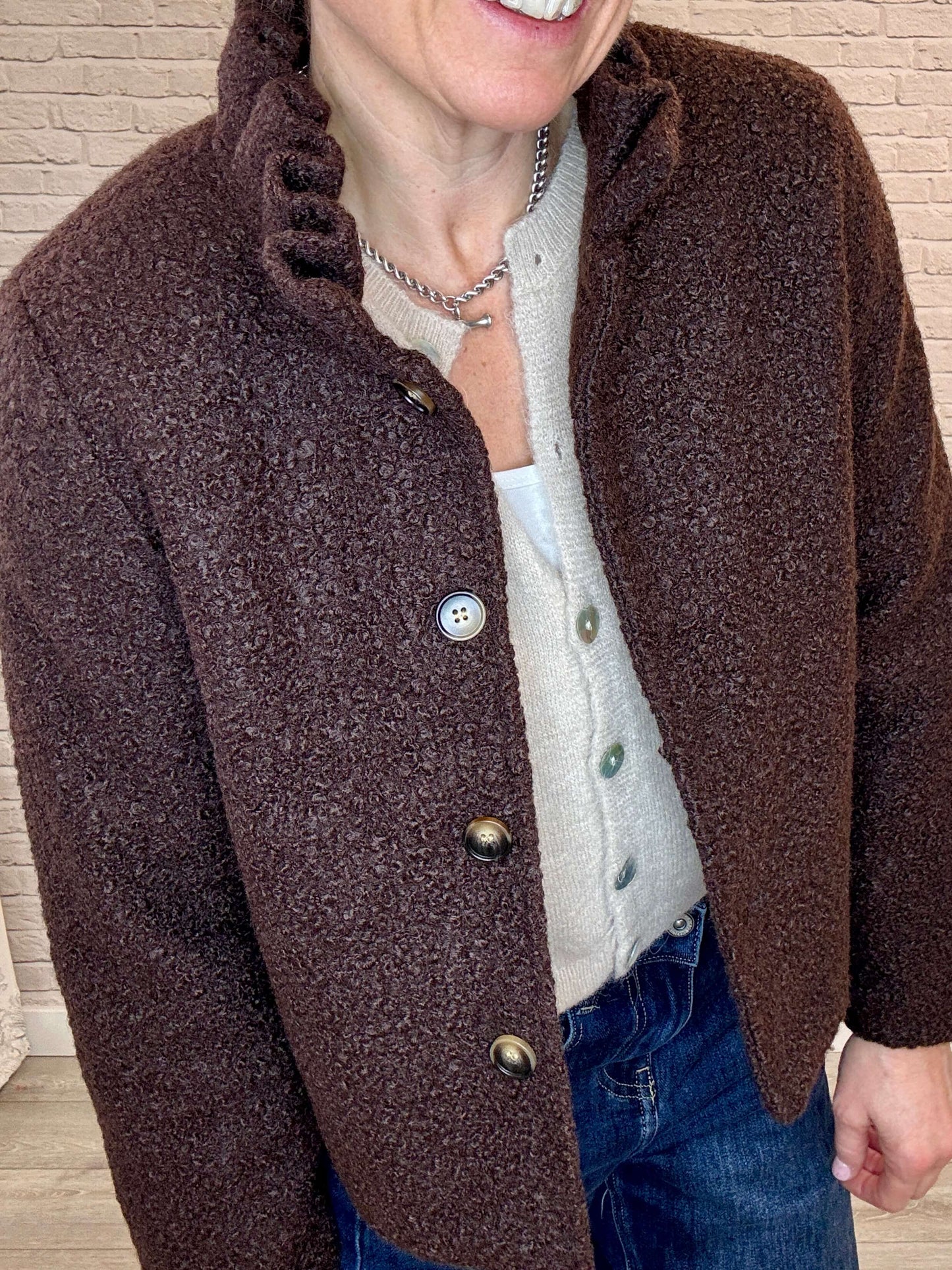 Boucle Jacket | Chocolate