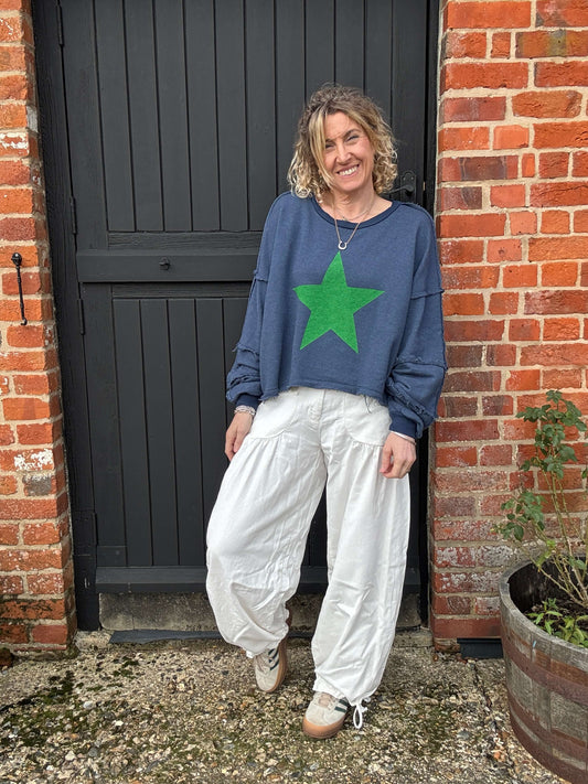 The Hoxton Sweatshirt | Indigo/Green