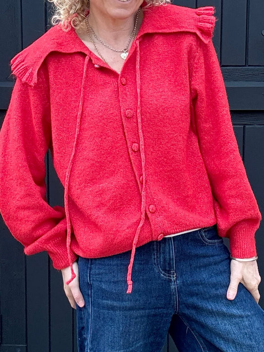 Mabel Cardigan | Poppy Red