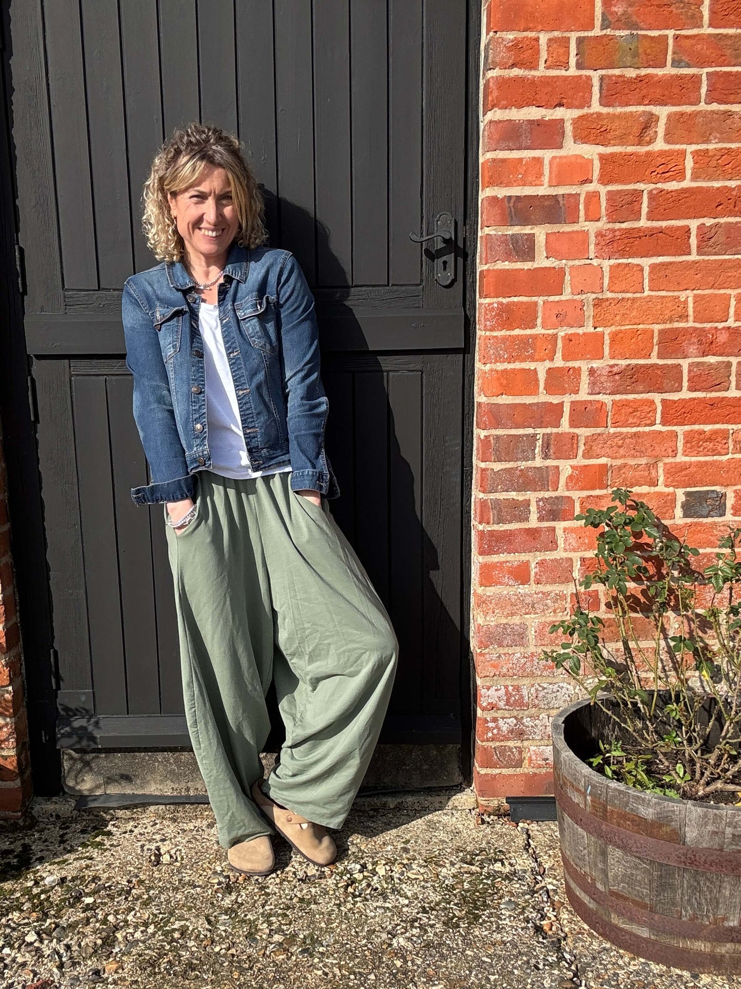 Camden Barrel Joggers | Moss (longer length)